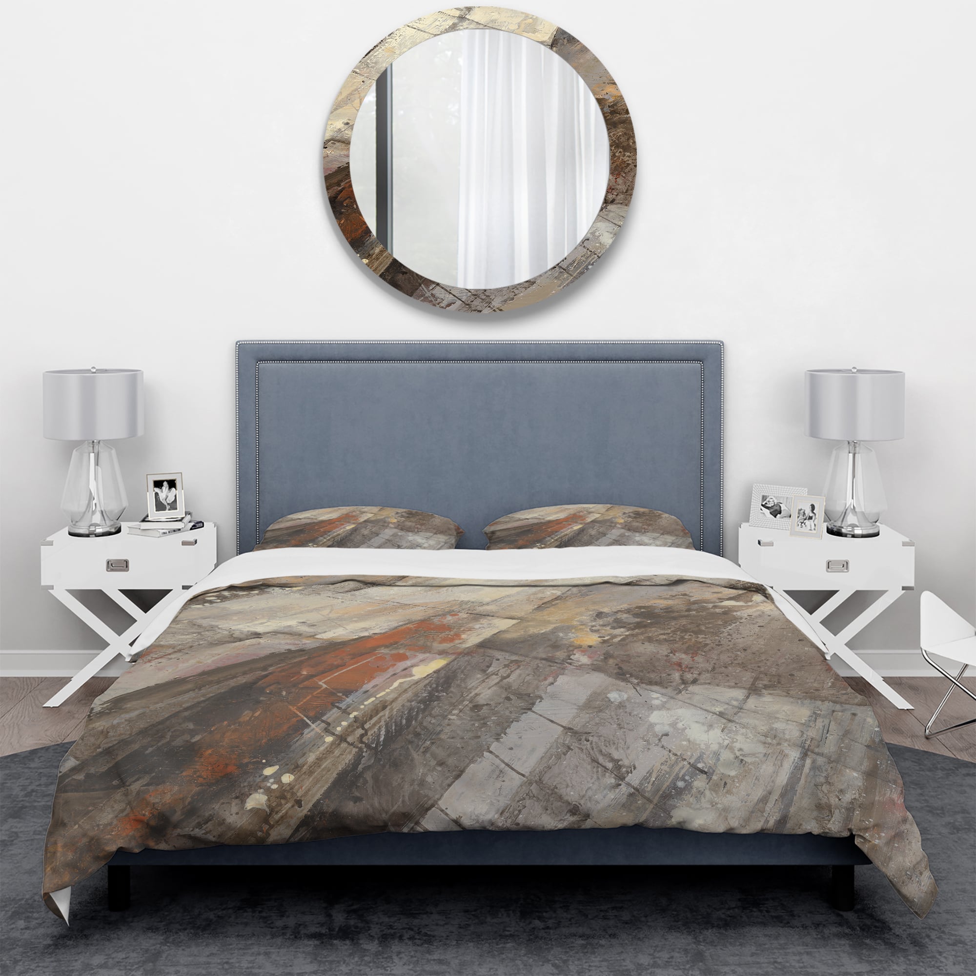 Designart 'Fire and Ice Minerals III' Geometric Bedding Set