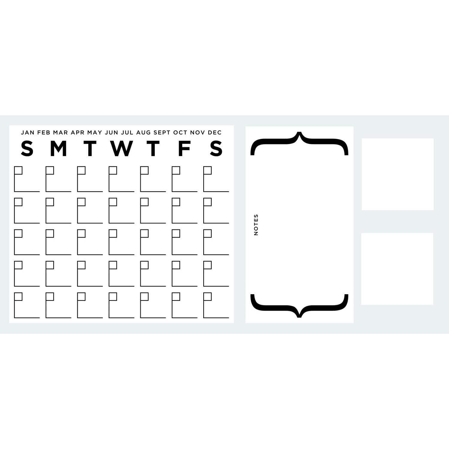 RoomMates Dry Erase Calendar Peel & Stick Giant Decal Set