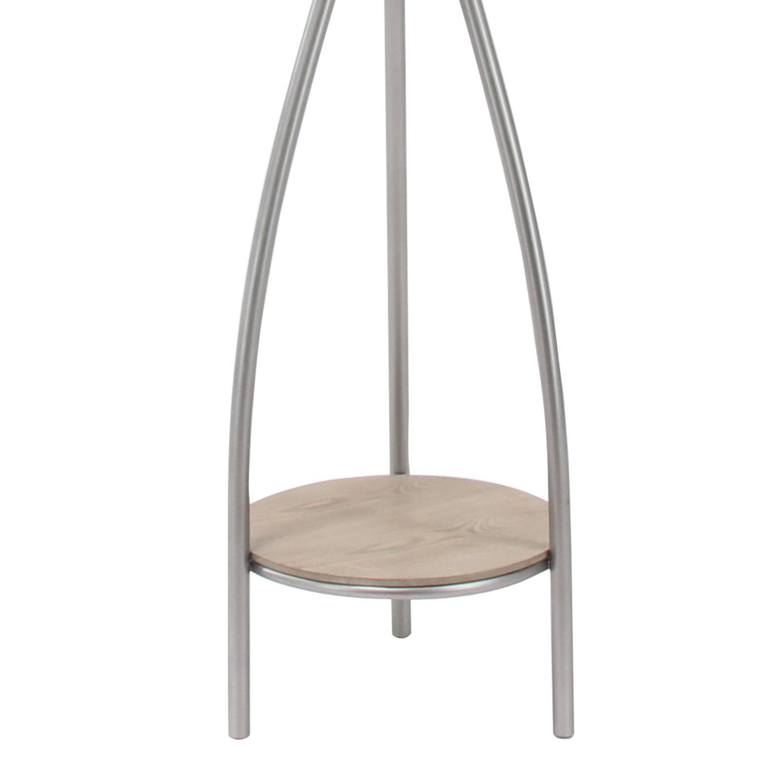 Silver Metal Modern Coat Rack, 73" x  17" x  17"