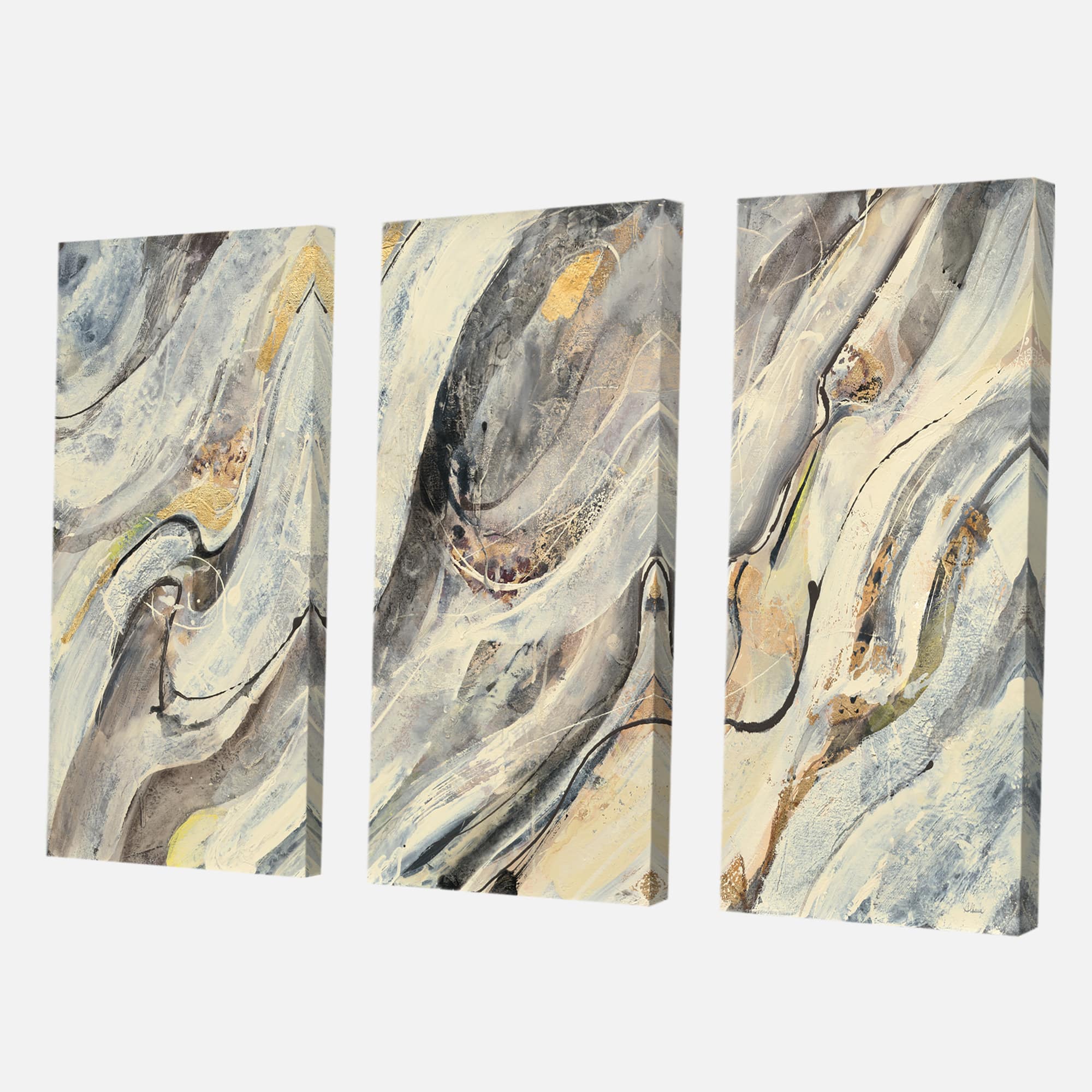 Designart - Glam Golden Falls