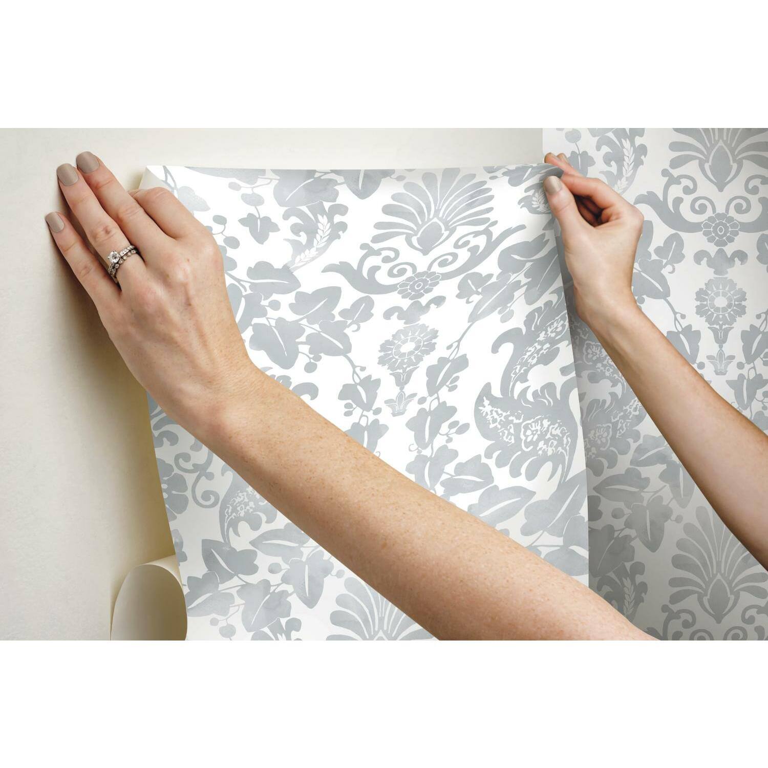RoomMates Vine Damask Peel & Stick Wallpaper