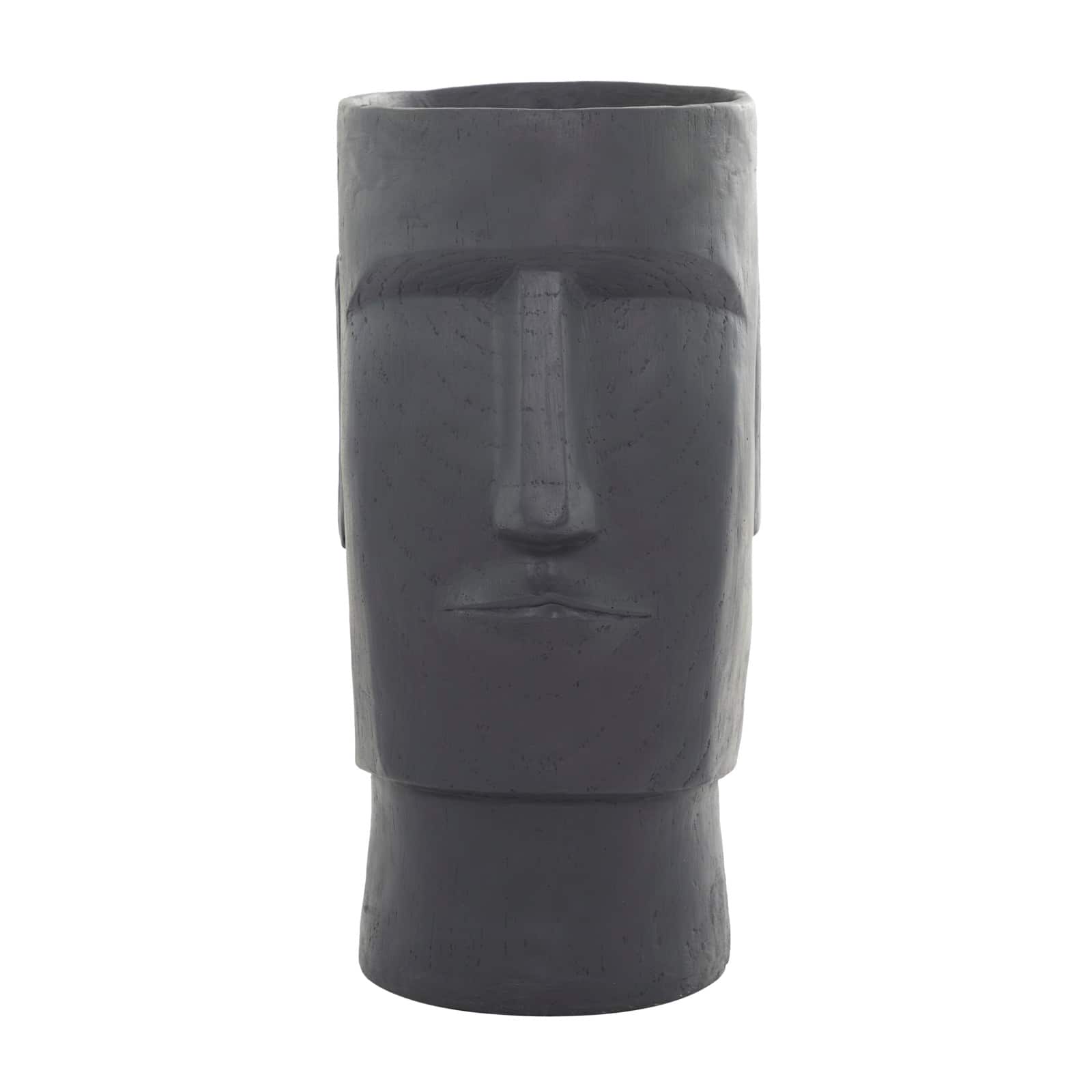 Grey Contemporary Abstract Planter, 12" x 13" x 23"