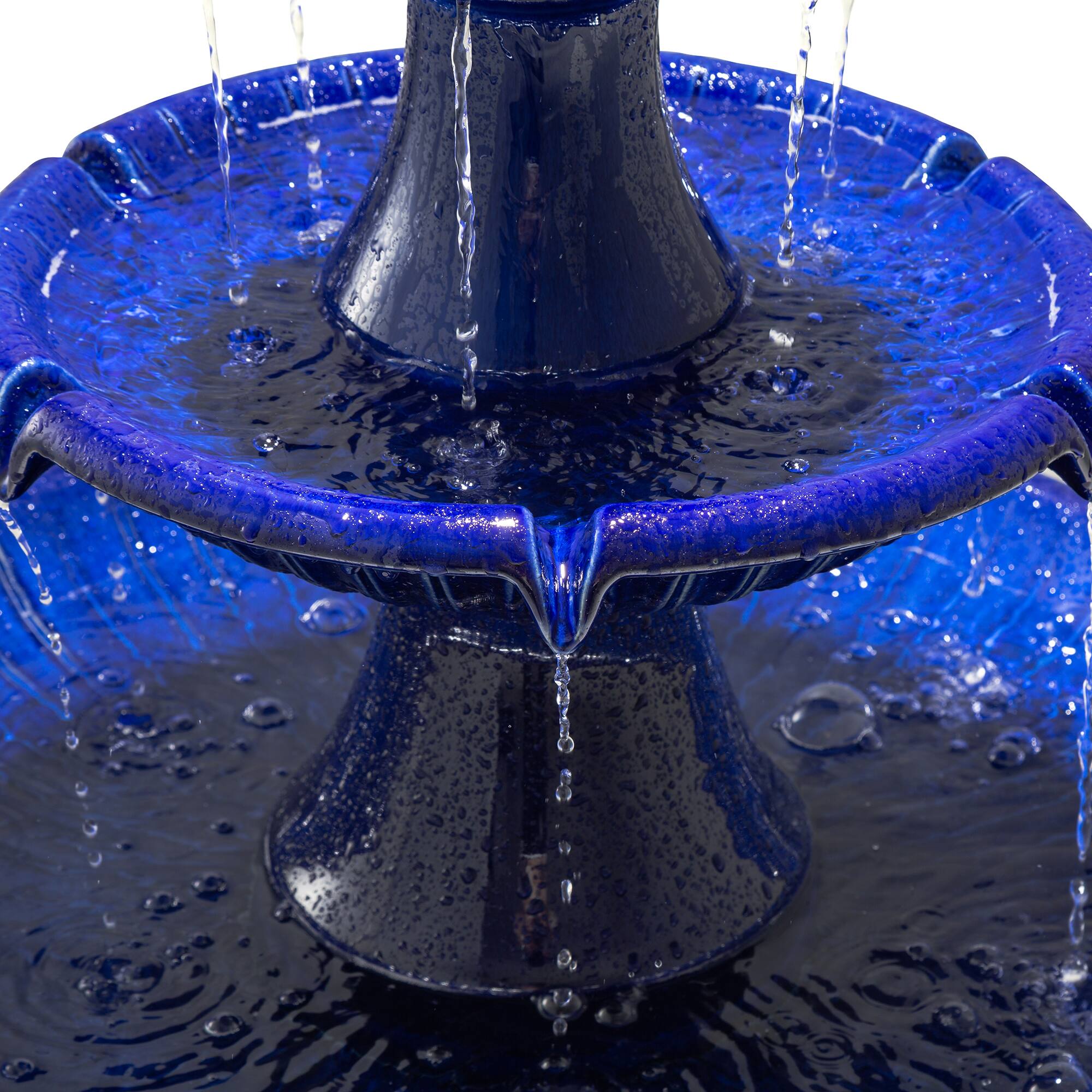 Glitzhome® 45" 3-Tier Ceramic Outdoor Fountain