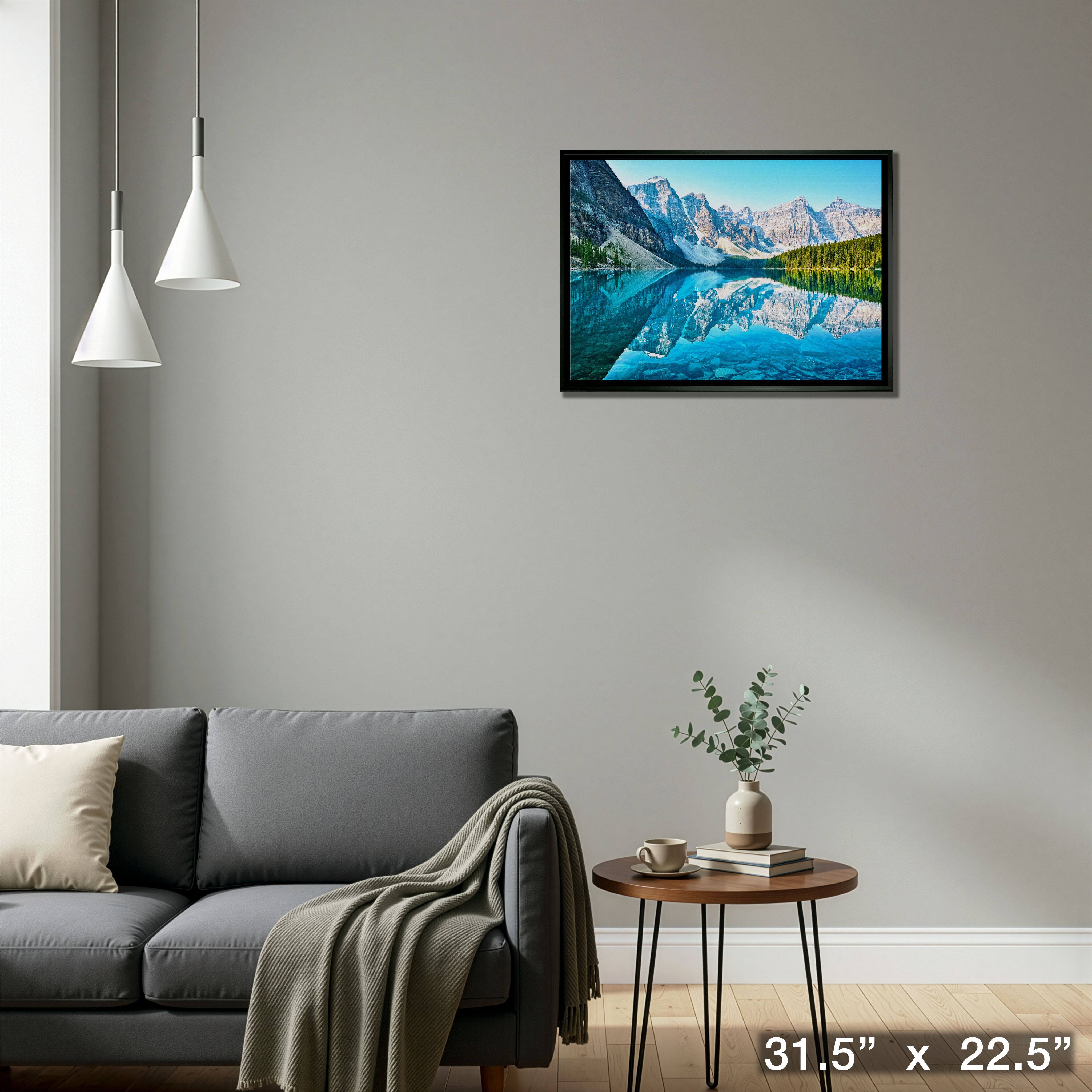 Moraine Lake 20" x 29" Framed Canvas 31.5" x 22.5"