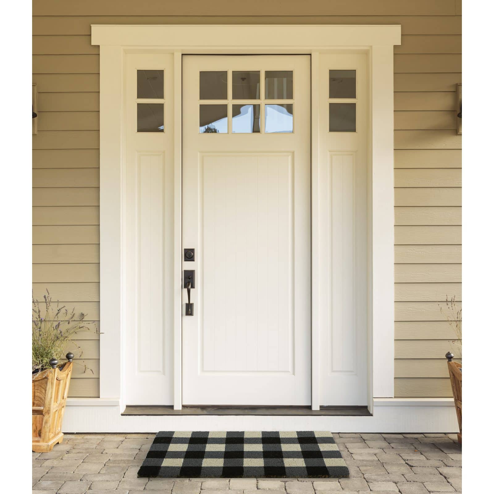 DII® Black & White Buffalo Check Doormat