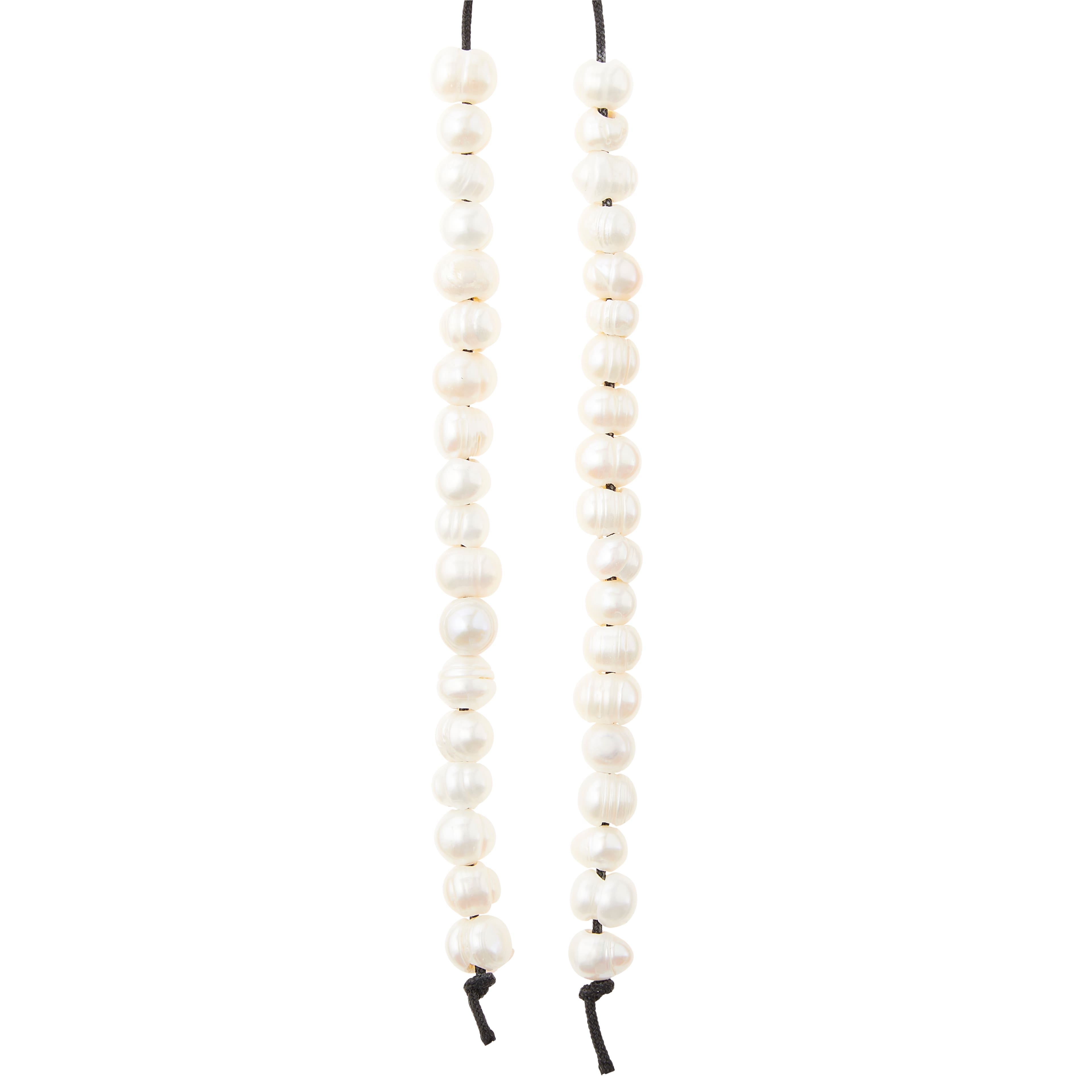 6 Pack: Ivory Large Hole Natural Pearl Nugget Beads by Bead Landing™
