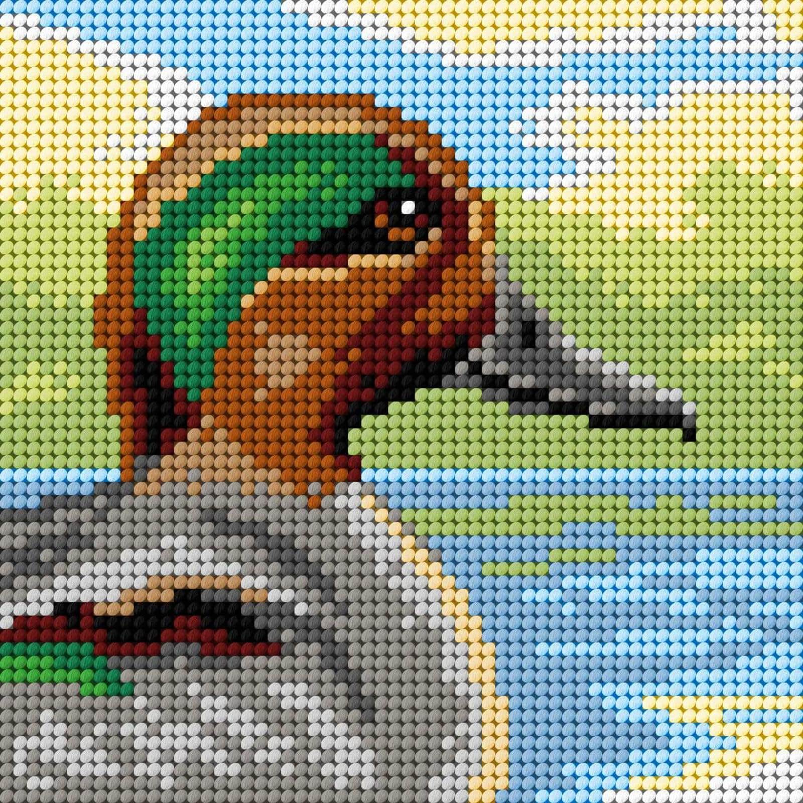 Orchidea Teal Duck Gobelin Canvas Kit