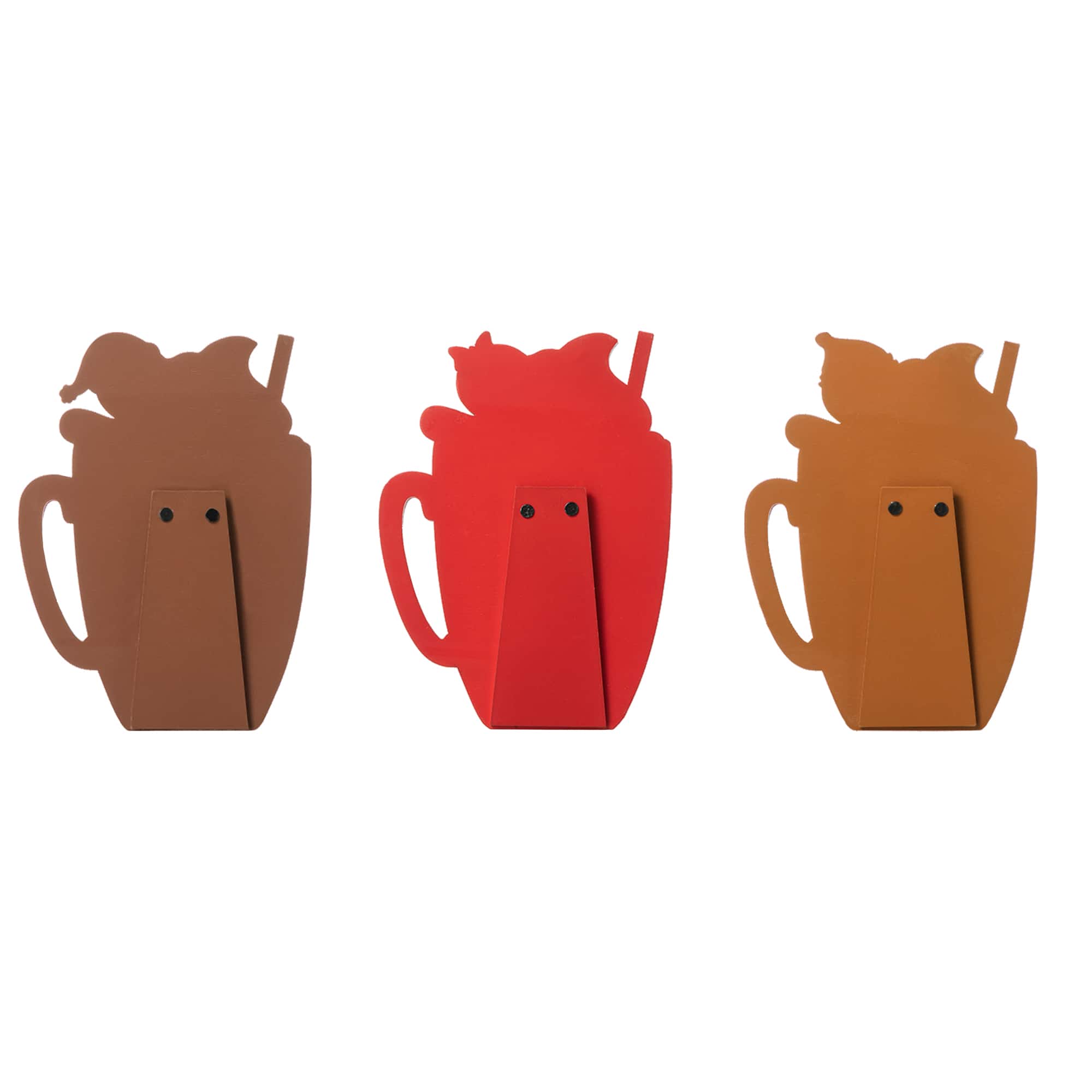 Glitzhome® 8" Christmas Gingerbread Man Mug Tabletop Décor Set