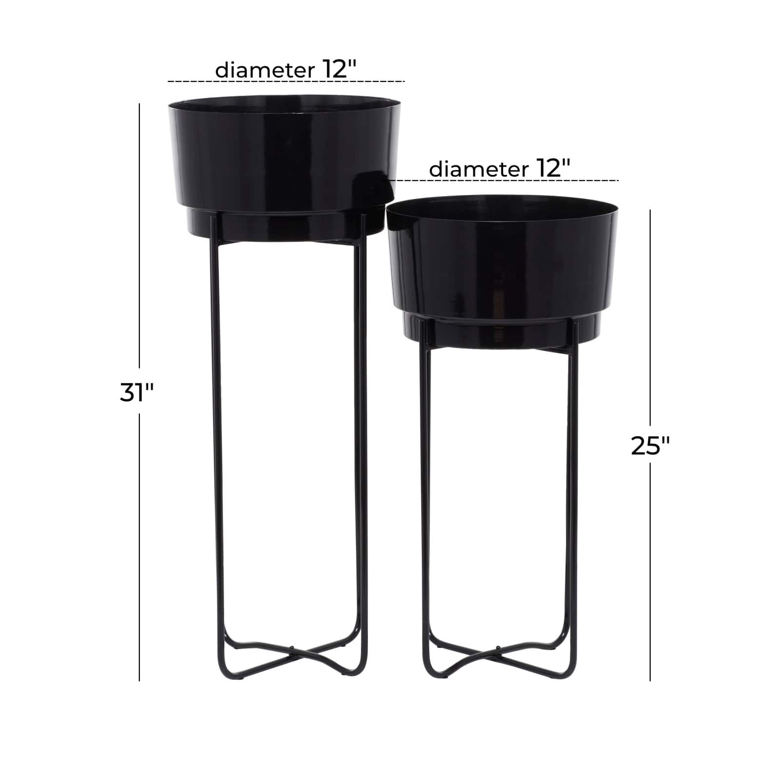 CosmoLiving by Cosmopolitan Contemporary Planter Stand Set