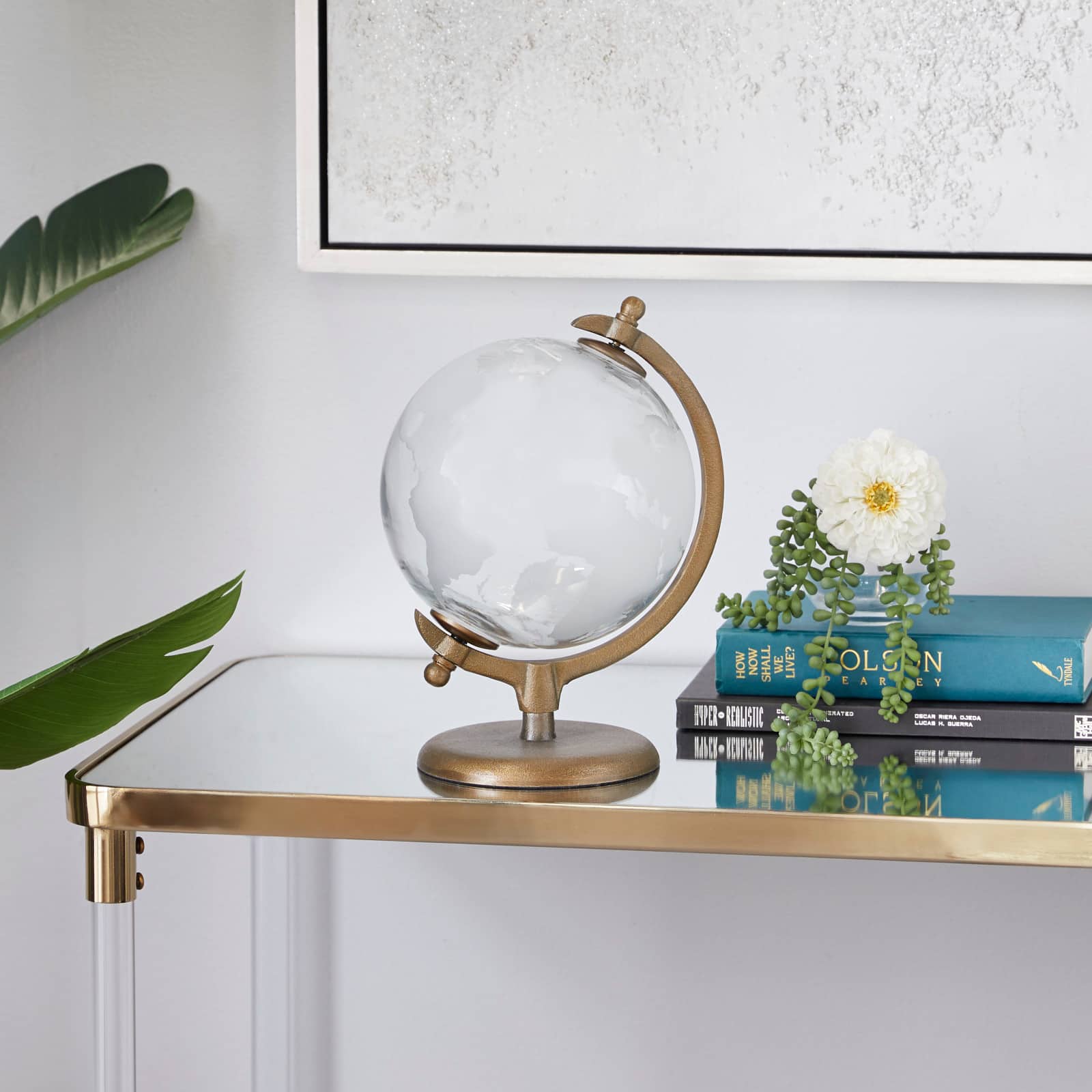 12" White Aluminum Globe
