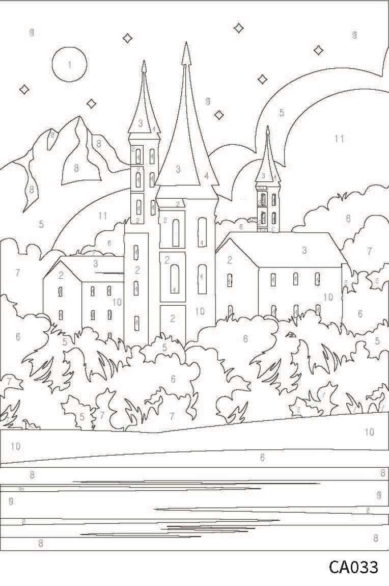 Castle Paint-by-Number Framed Mini Kit by Artist's Loft®
