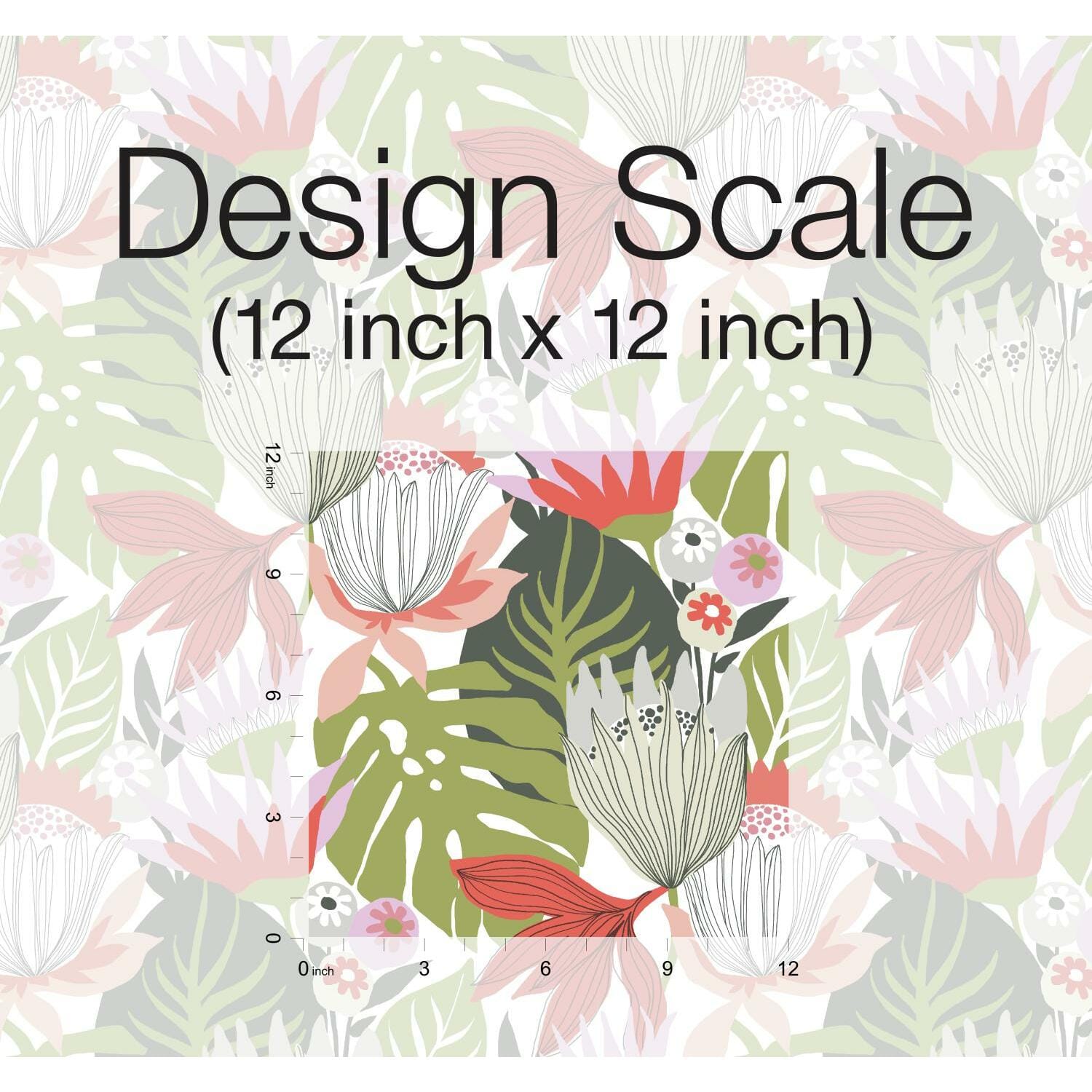 RoomMates Retro Tropical Leaves Peel & Stick Wallpaper