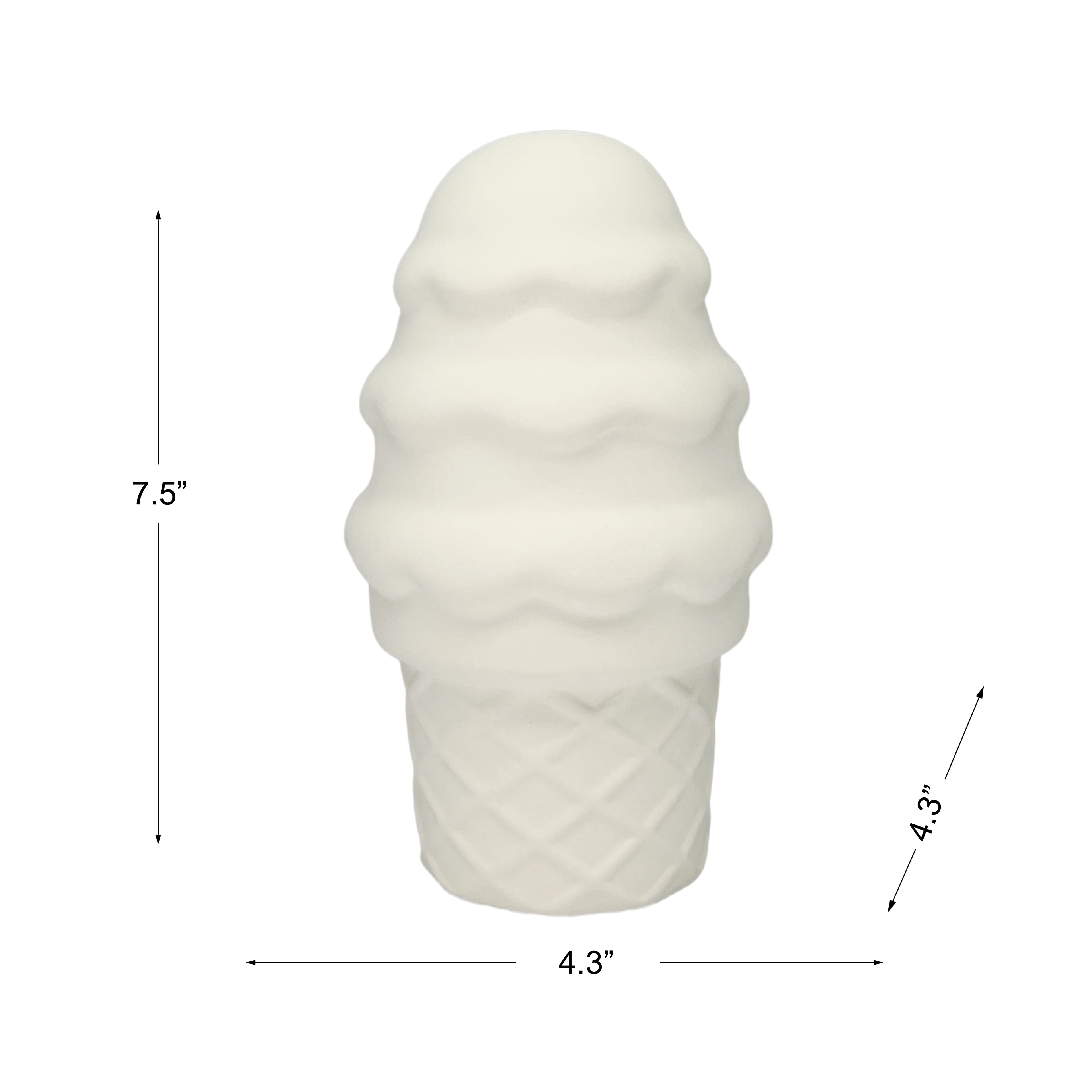 Jonathan Adler x Michaels 7.5" DIY Ceramic Ice Cream Cone Figurine