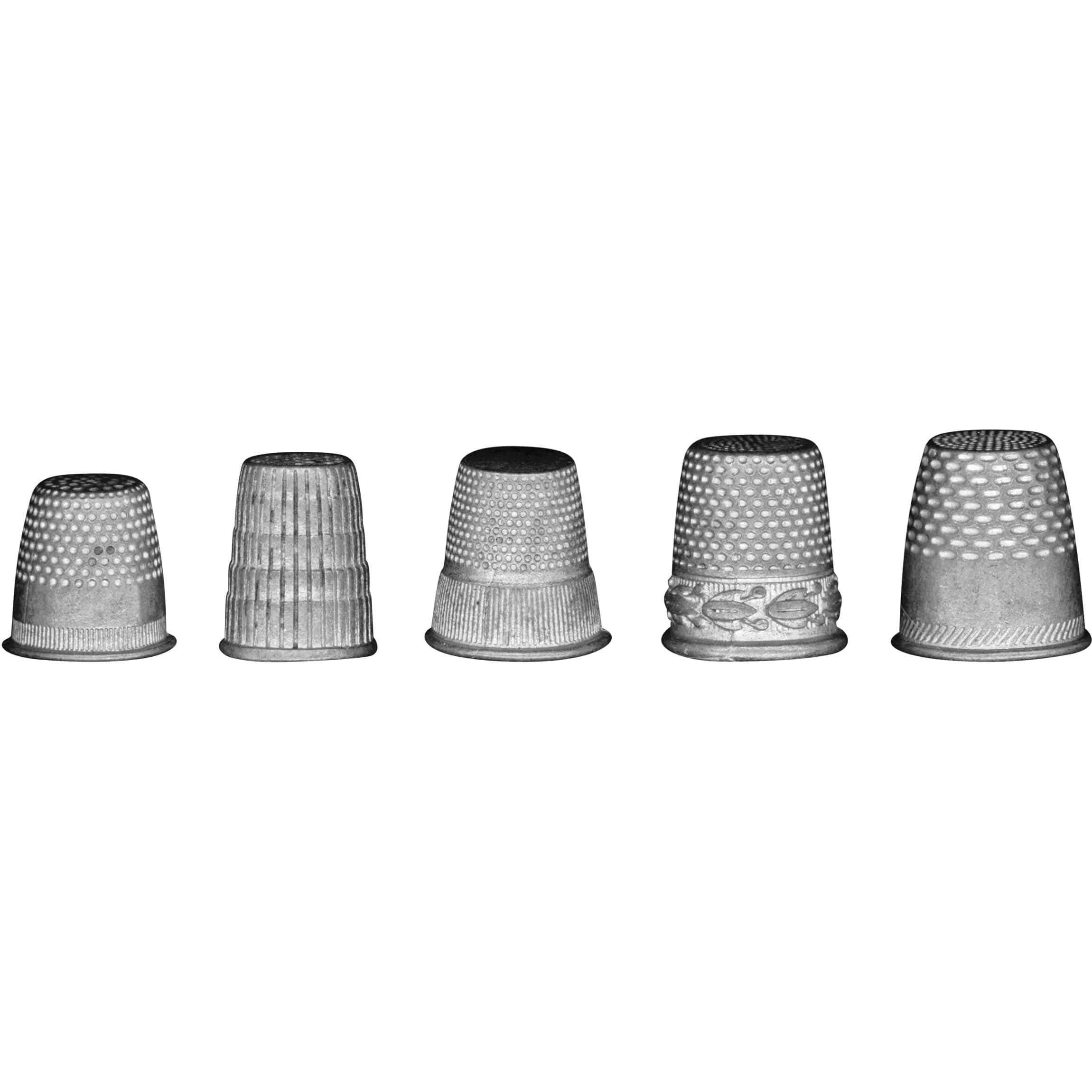 Idea-Ology Metal Thimbles 5/Pkg-Mixed Sizes