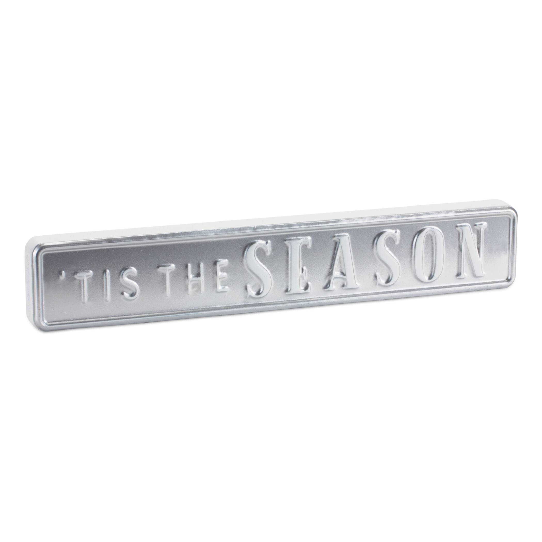 Melrose 12" Metal Holiday Sentiment Signs, 2ct.