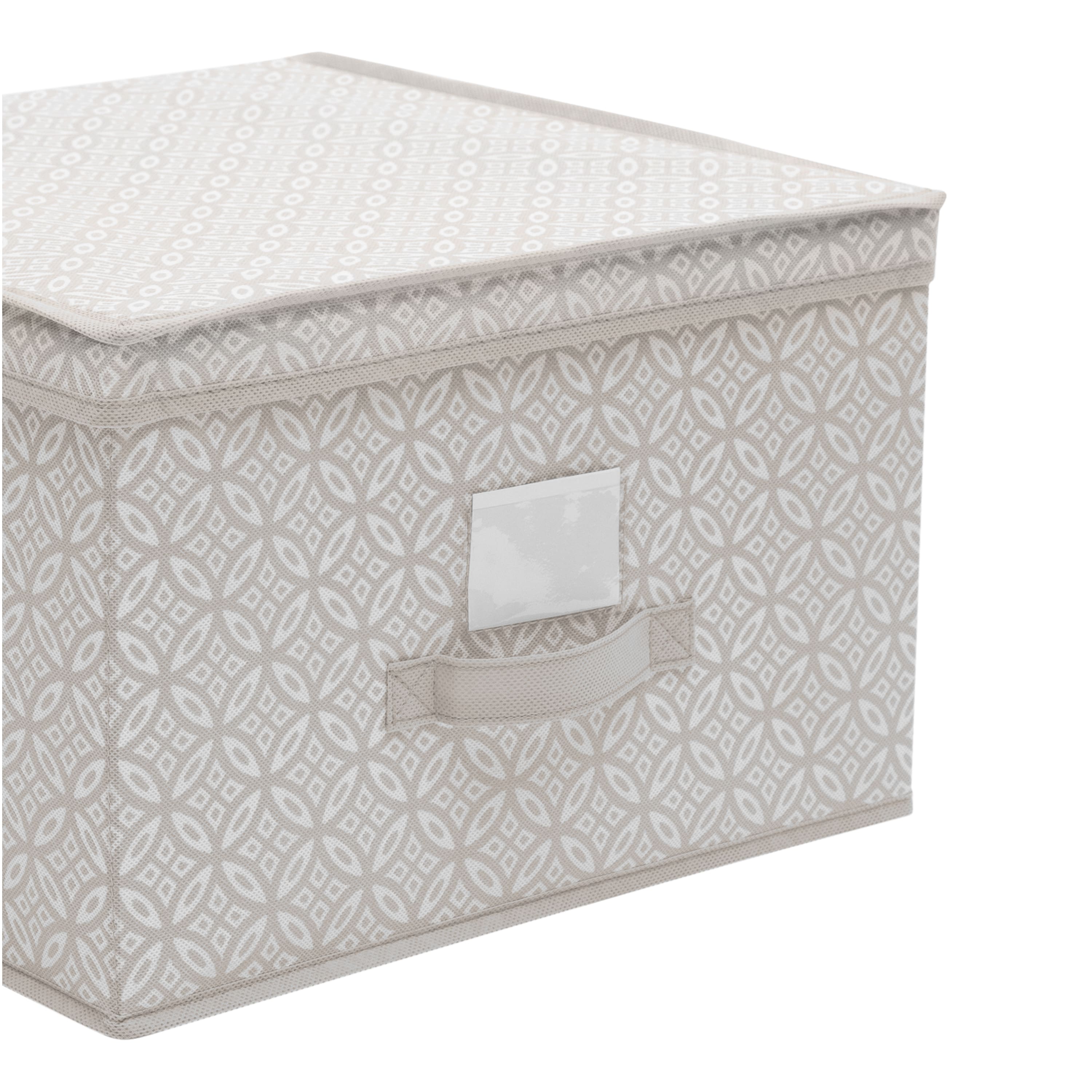 Simplify Jumbo Gray Boho Storage Box