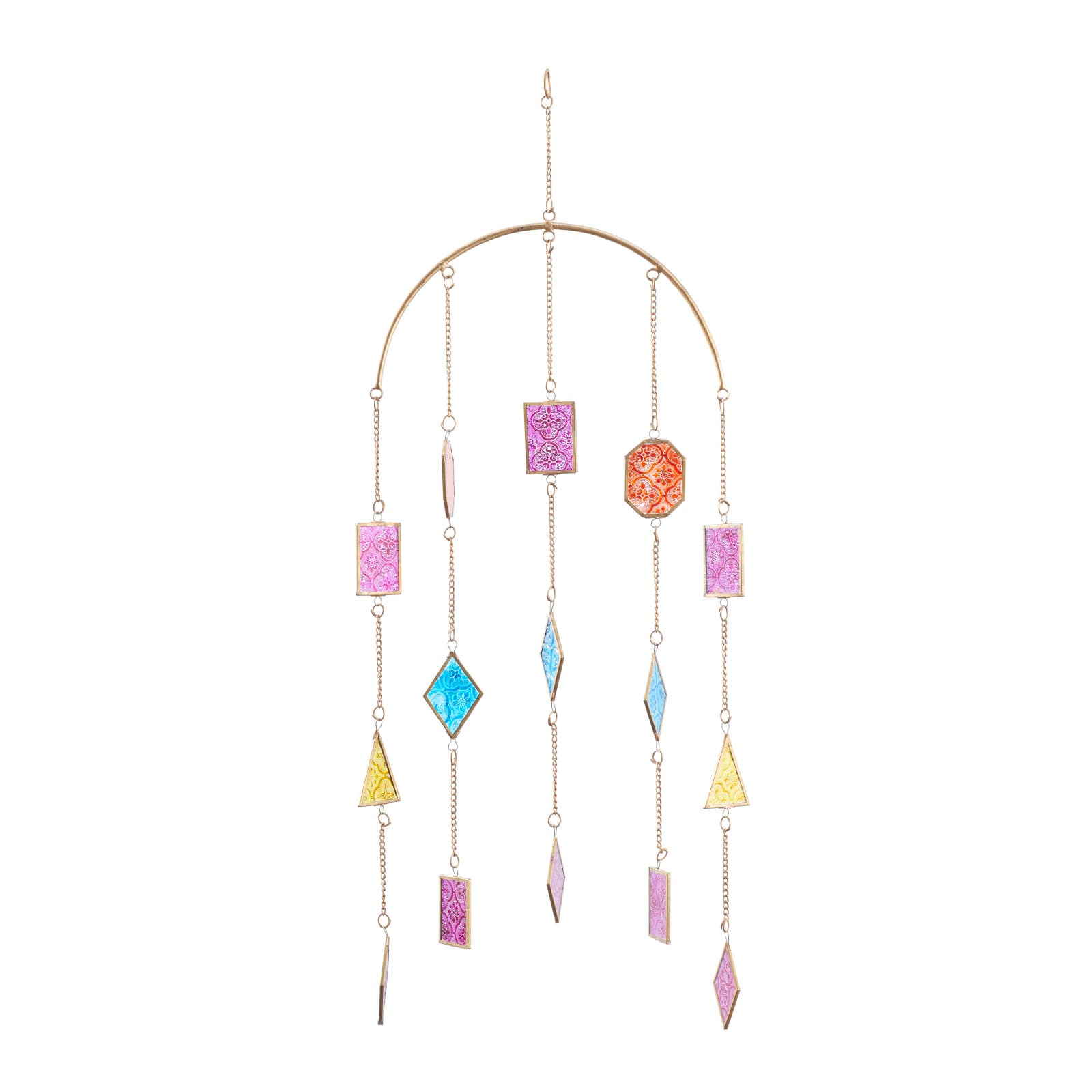 Multi Metal Contemporary Windchime, 34" x 14" x 2"