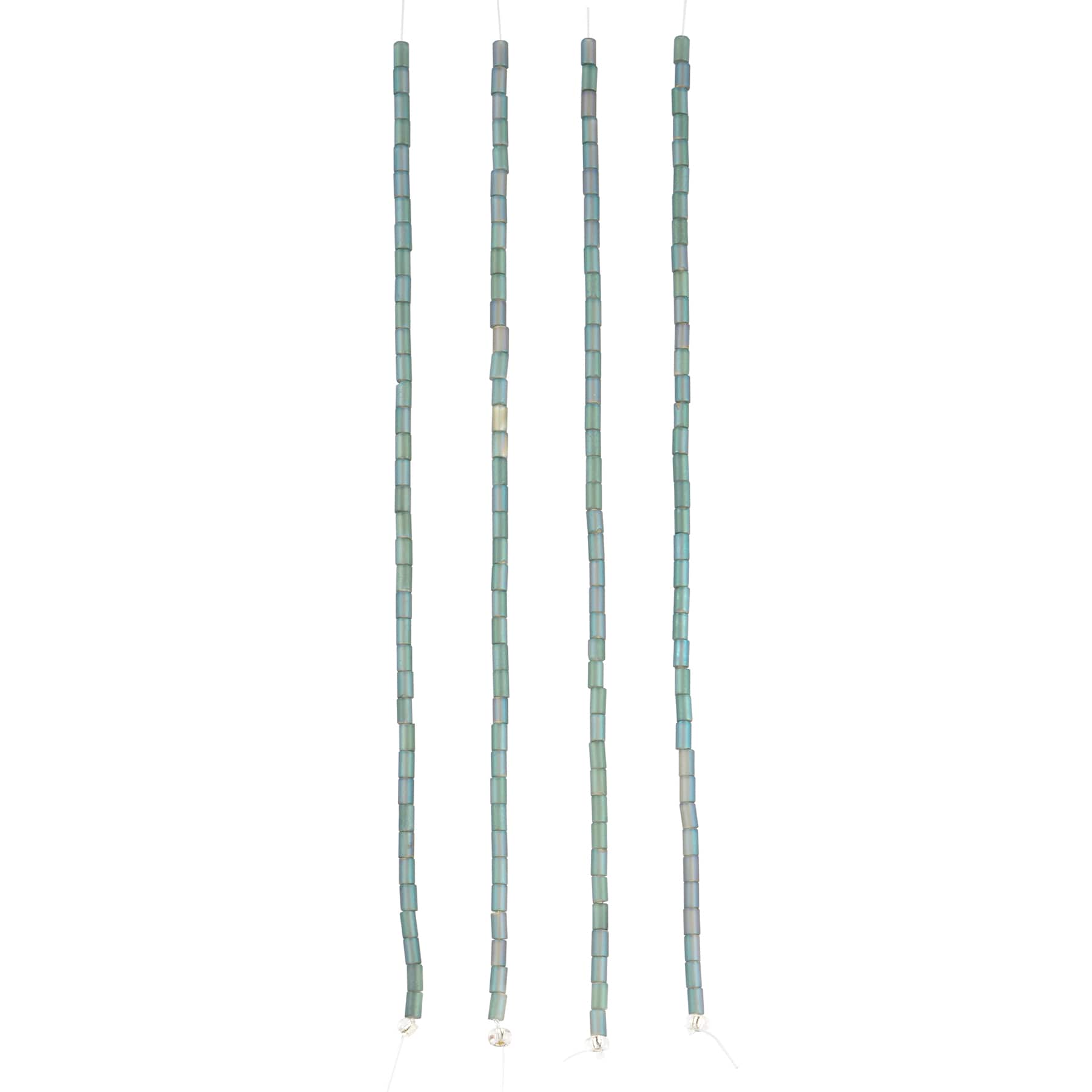 Blue Matte Glass Tube Beads, 2.5mm by Bead Landing™