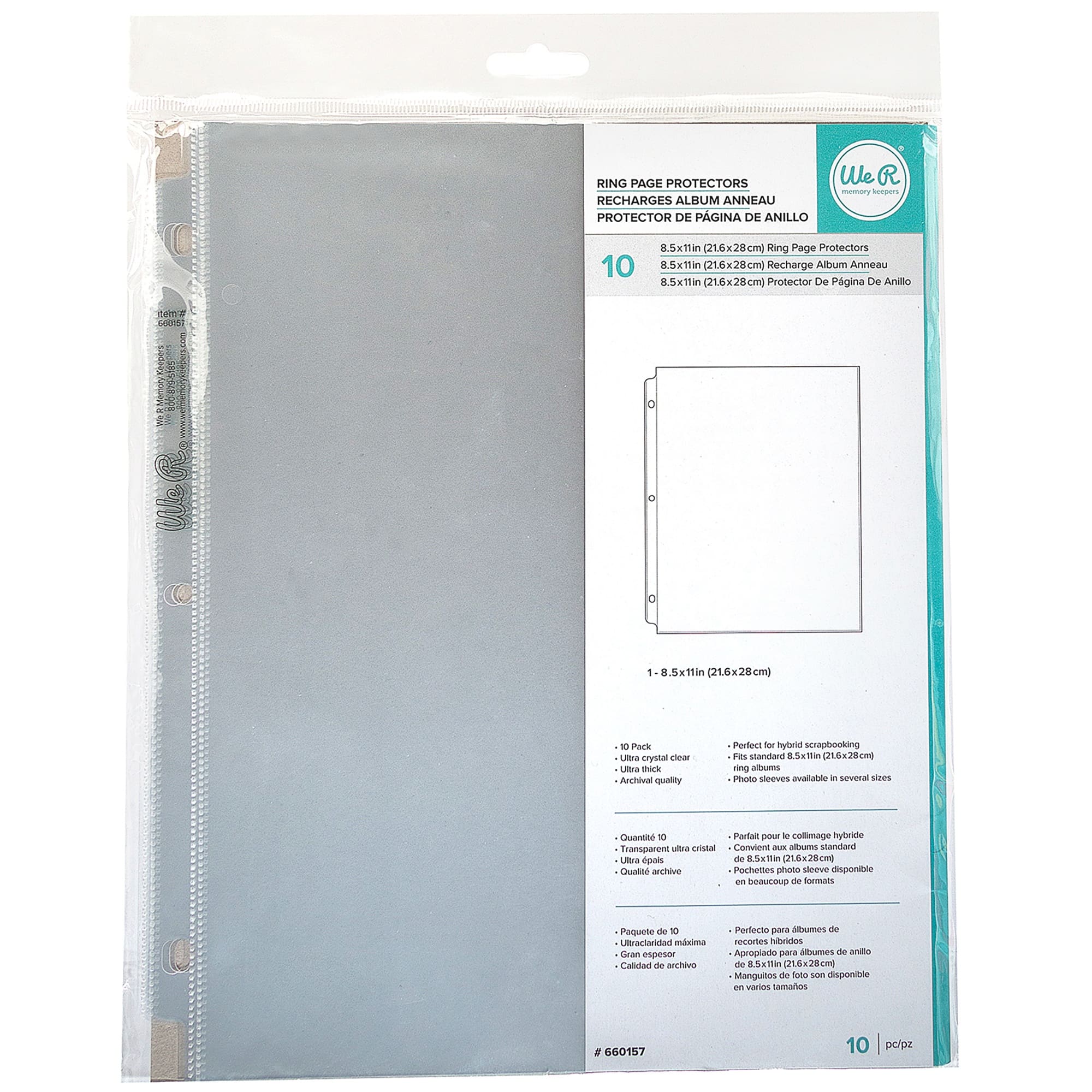 We R Memory Keepers® 8.5" x 11" Ring Page Protectors, 10ct.