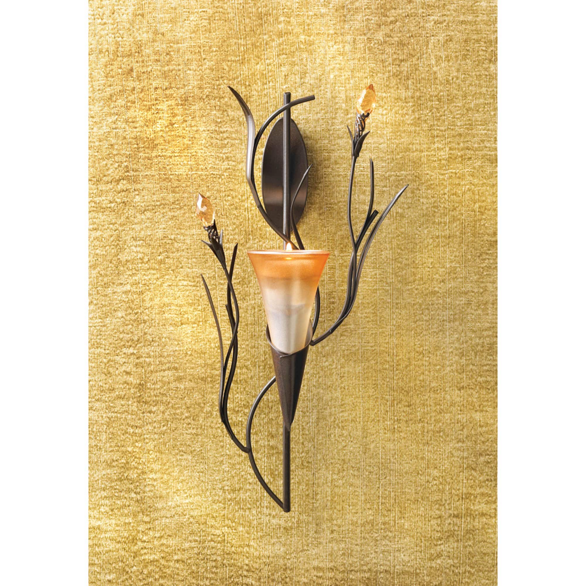 12.5" Dawn Lily Candle Wall Sconce