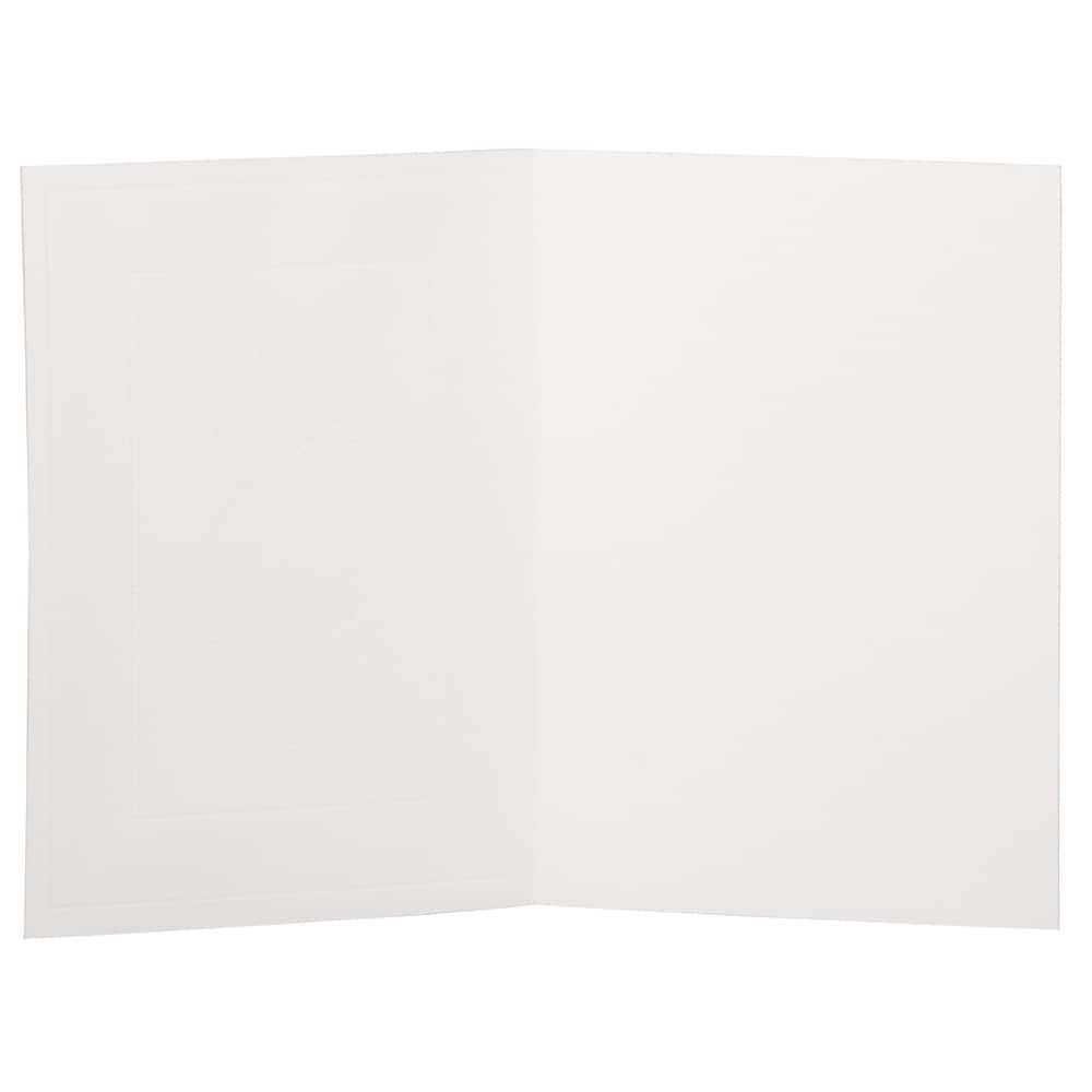 JAM Paper Thank You Card Set with Silver Border