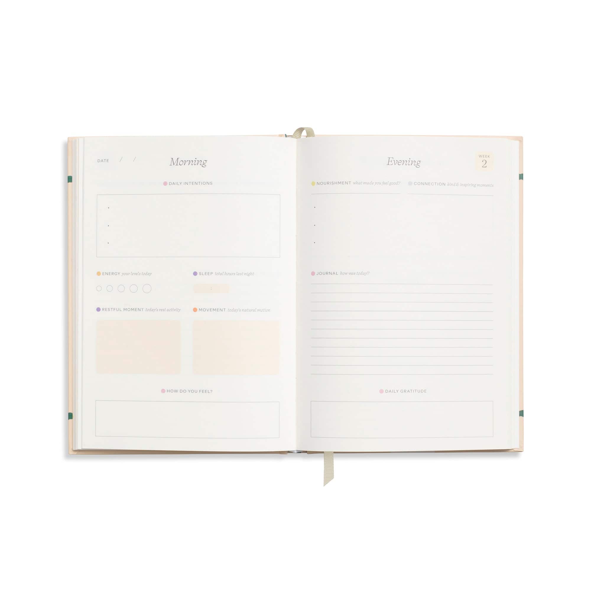 Papier 6" x 8.5" Tulip Vase Hardcover Guided Wellness Journal