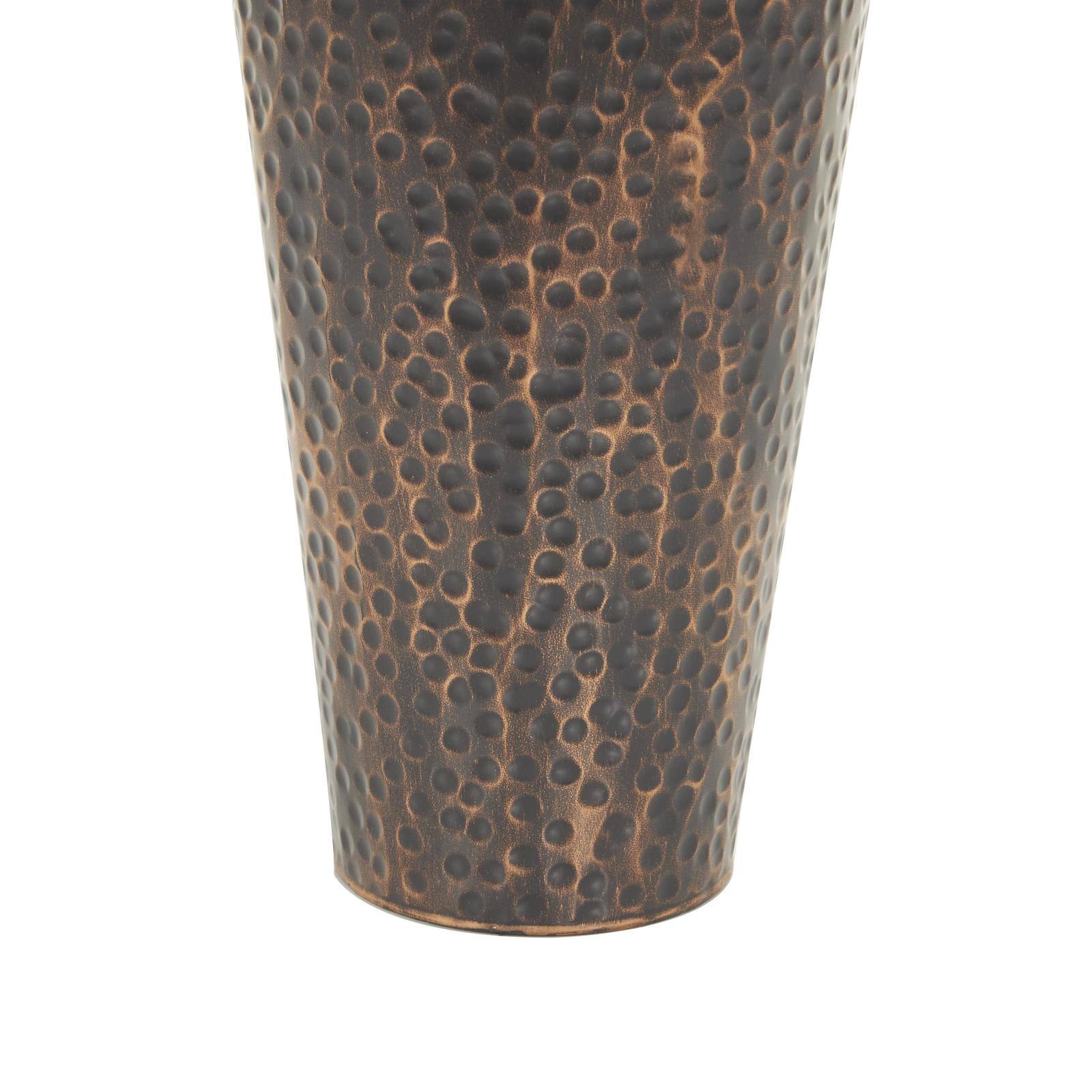 Copper Metal Tall Floor Weathered Amphora Vase Set, 3ct.