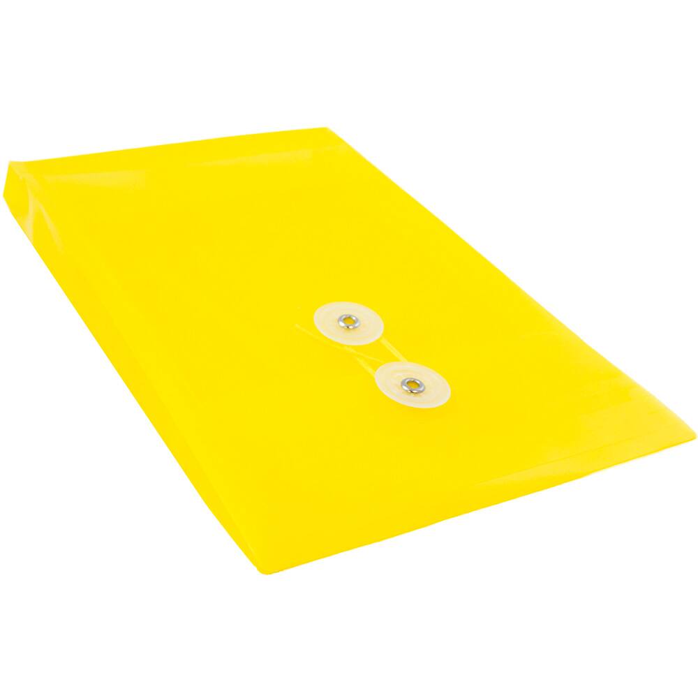 JAM Paper 6.25" x 9.25" Button & String Tie Closure Plastic Envelopes