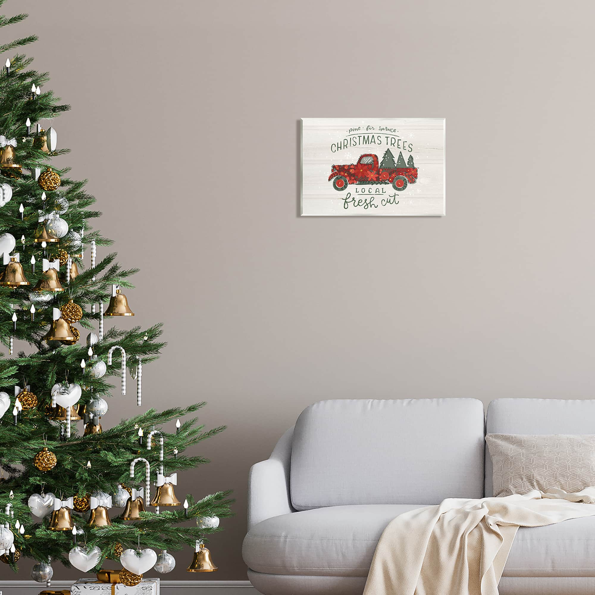 Stupell Industries Local Fresh Cut Christmas Trees Wall Plaque Art
