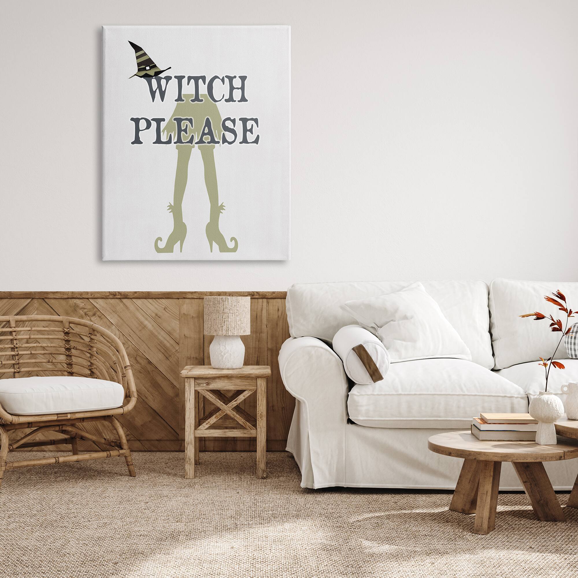 Stupell Industries Witch Please Funny Phrase Canvas Wall Art