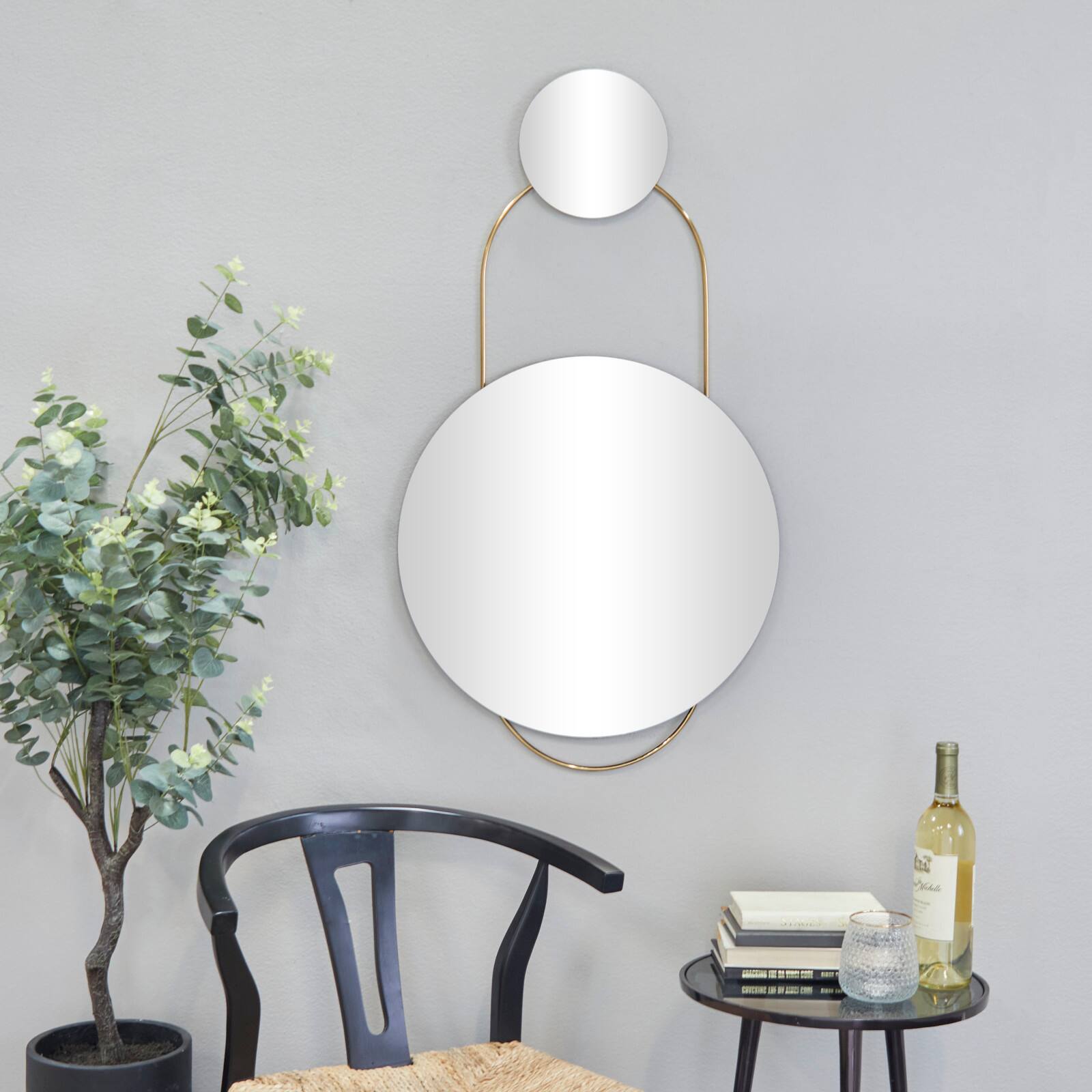 Gold Metal Wall Mirror 20" x 1" x 27"