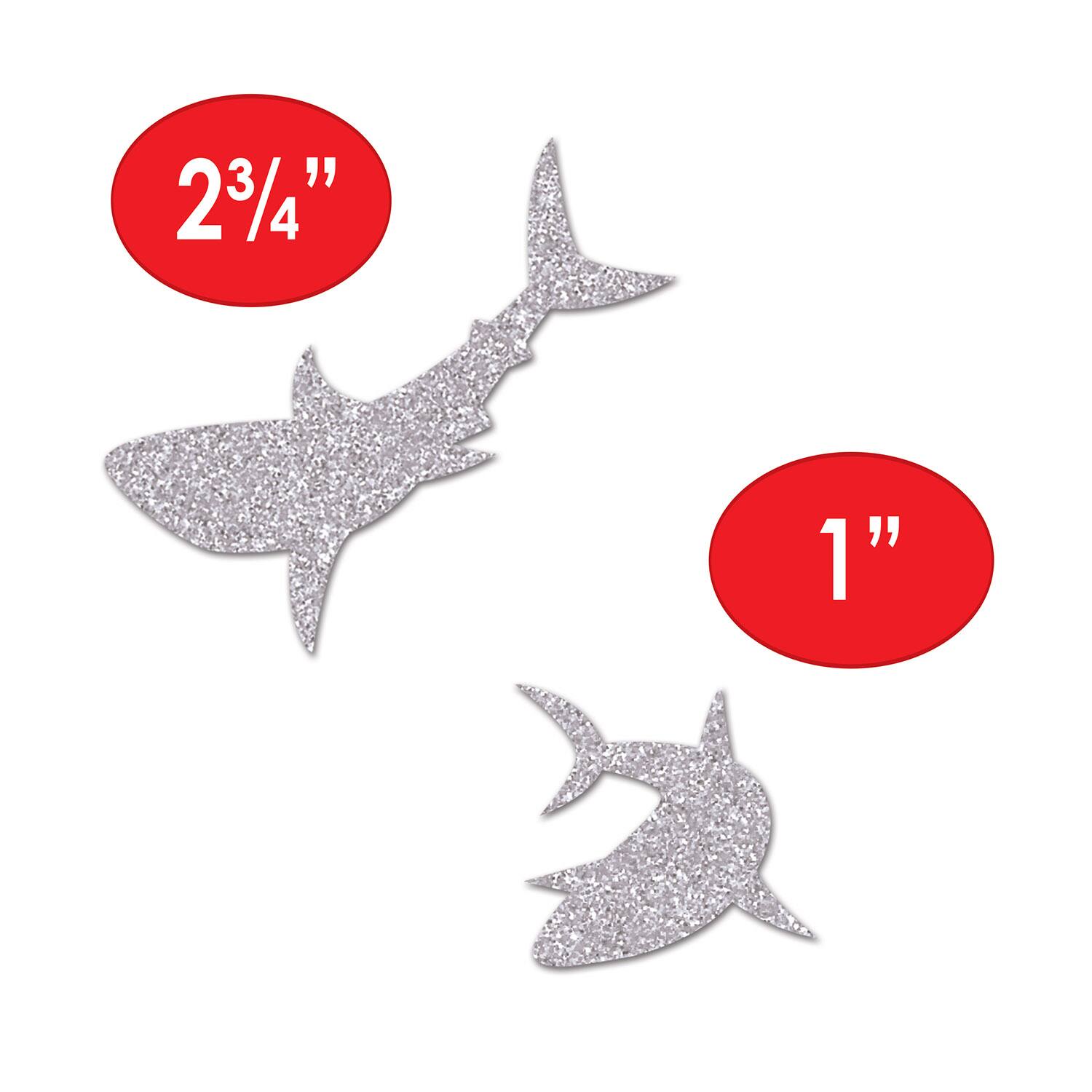 Beistle 1/2oz. Silver Shark Deluxe Sparkle Confetti Packs, 2ct.