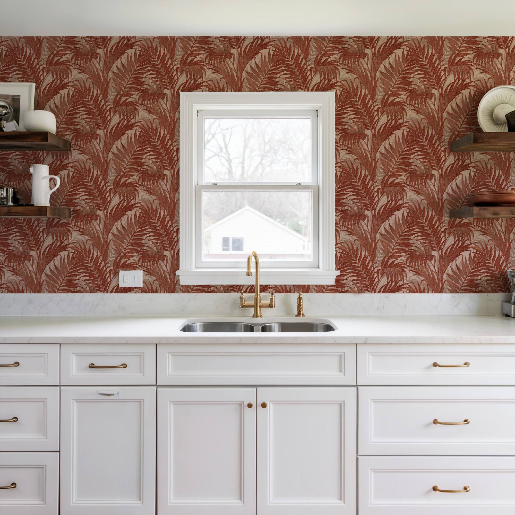 Designs Direct Embroidered Palm Wallpaper