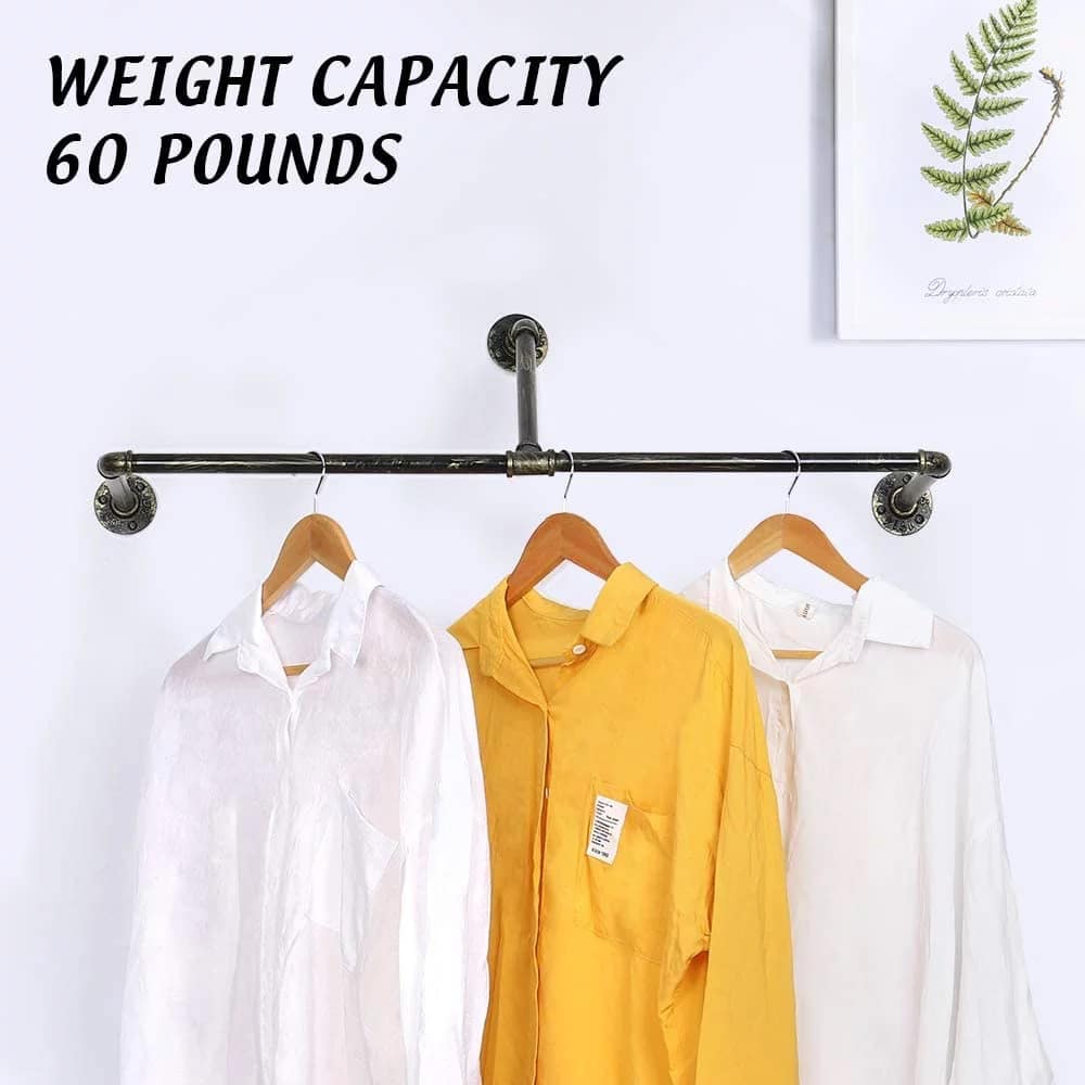33" Wall Mounted Clothes Rack