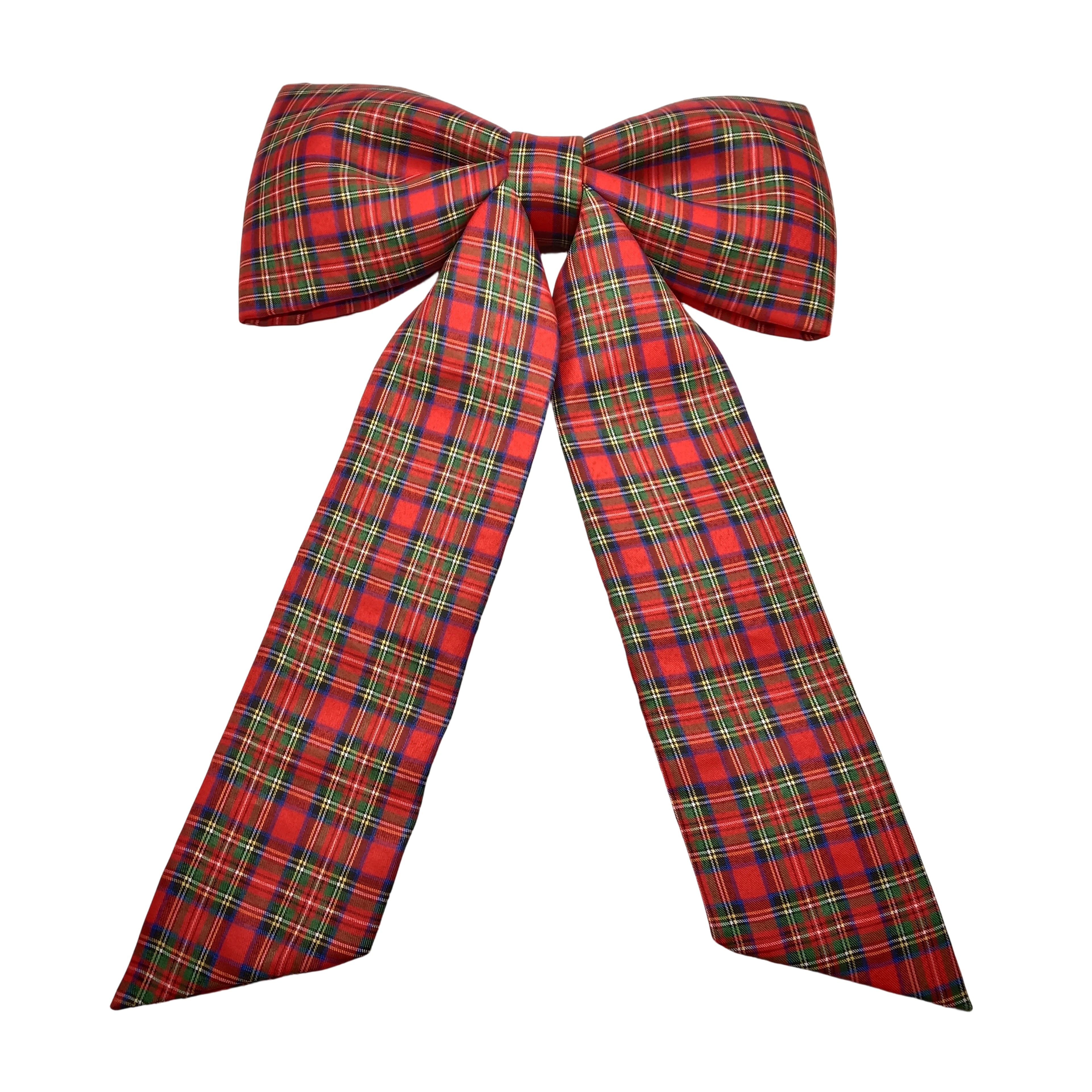 Large Red Tartan Puffy Bow by Celebrate It®