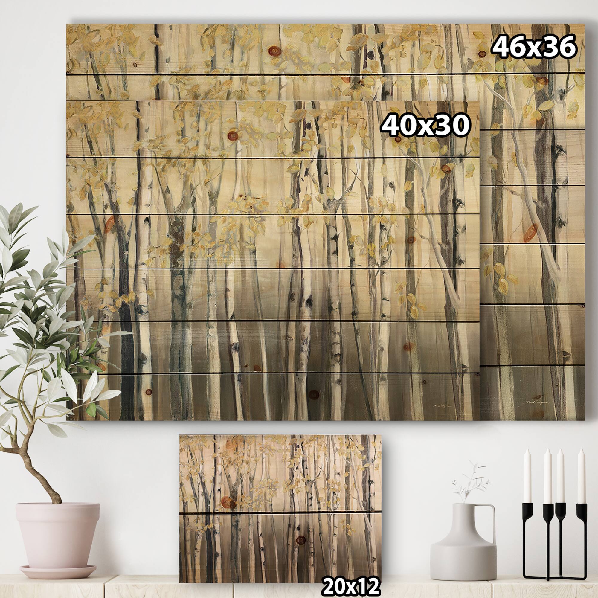 Designart - Golden Birch Forest I