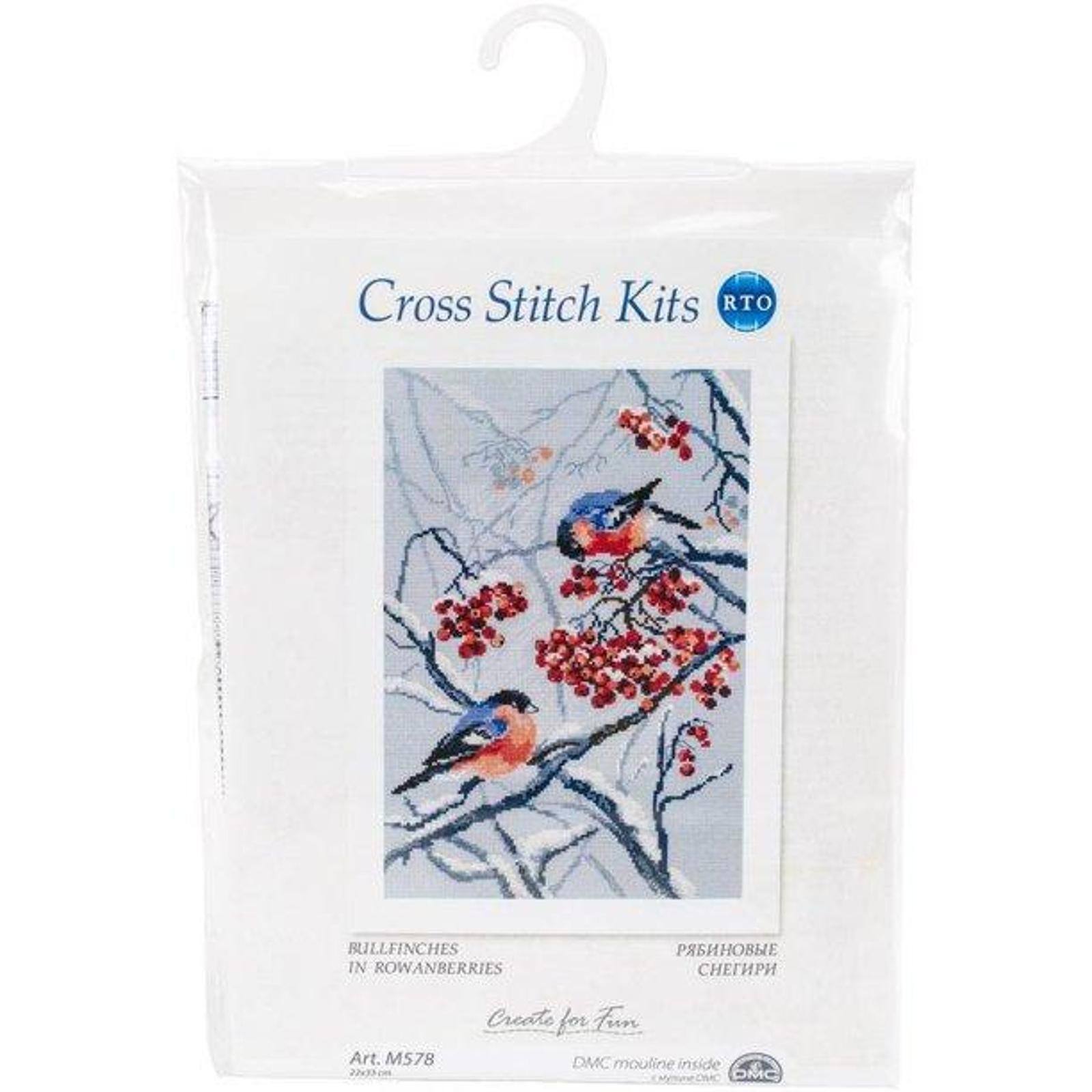 RTO Bullfinches In Rowanberries Cross Stitch Kit