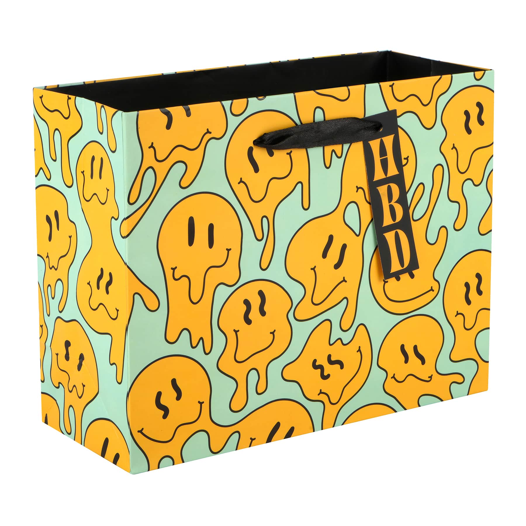 Medium Green & Yellow Smiles Gift Bag by Celebrate It™