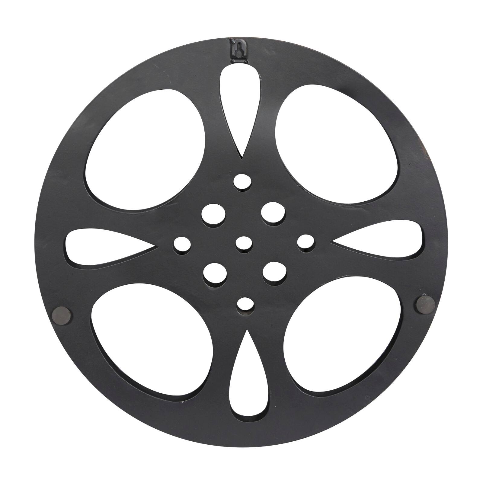 Gray Round Metal Industrial Wall Décor