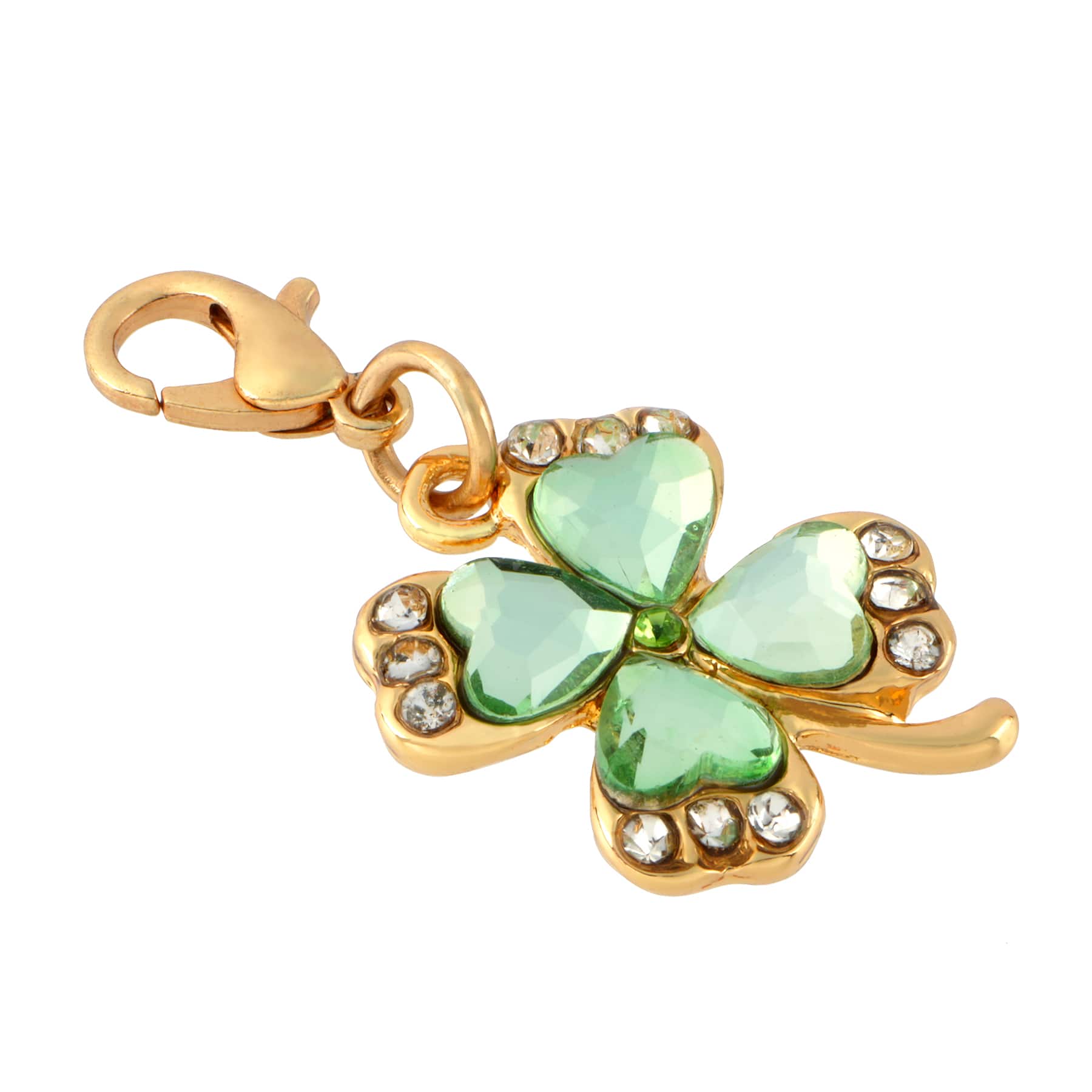 Gold & Green Clover Charm by Bead Landing™