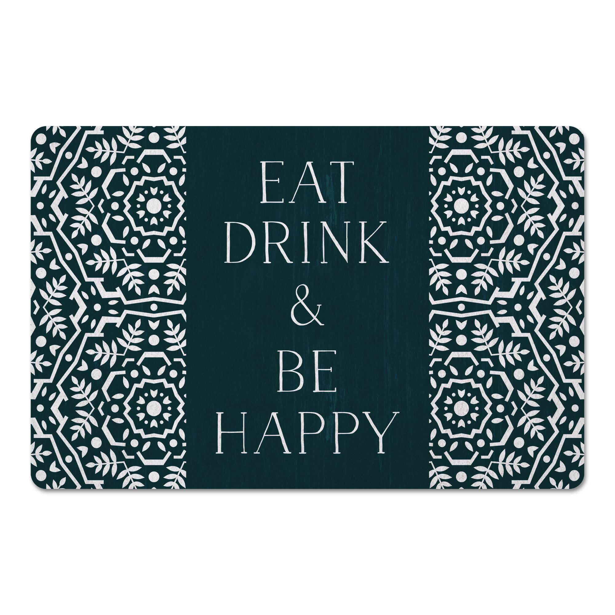 Eat Drink & Be Happy 27" x 18" Floor Mat