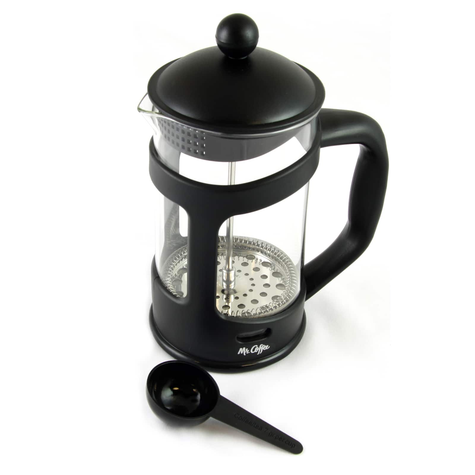 Mr. Coffee Brivio 28oz. Glass French Press Coffee Maker with Plastic Lid