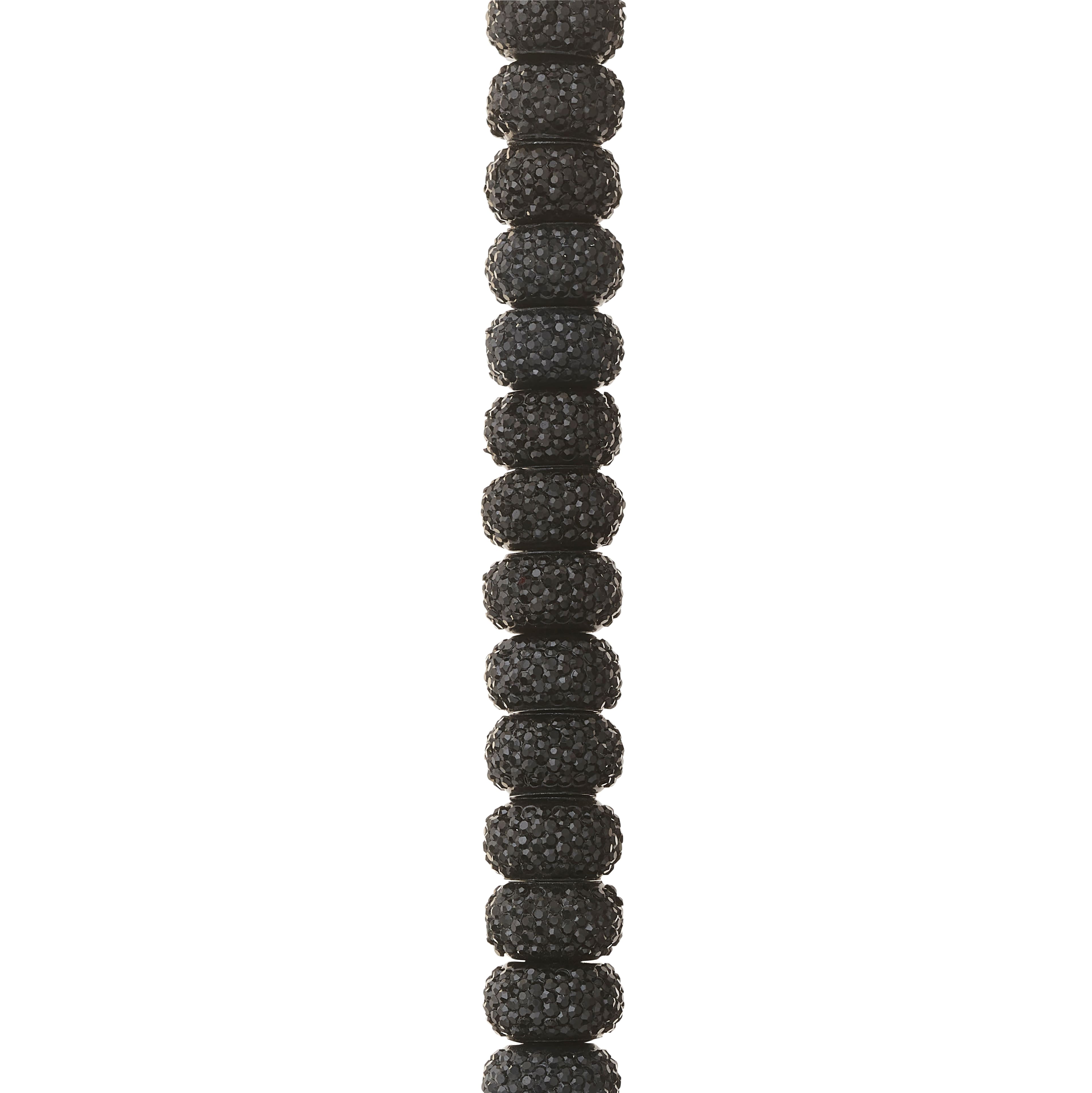 12 Packs: 30 ct. (360 total) Black Resin Rondelle Beads, 10mm by Bead Landing™