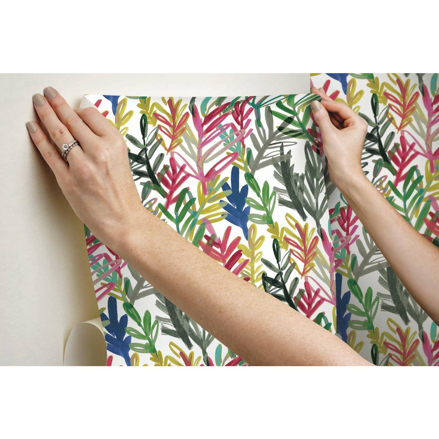 RoomMates Vibrant Canvas Peel & Stick Wallpaper
