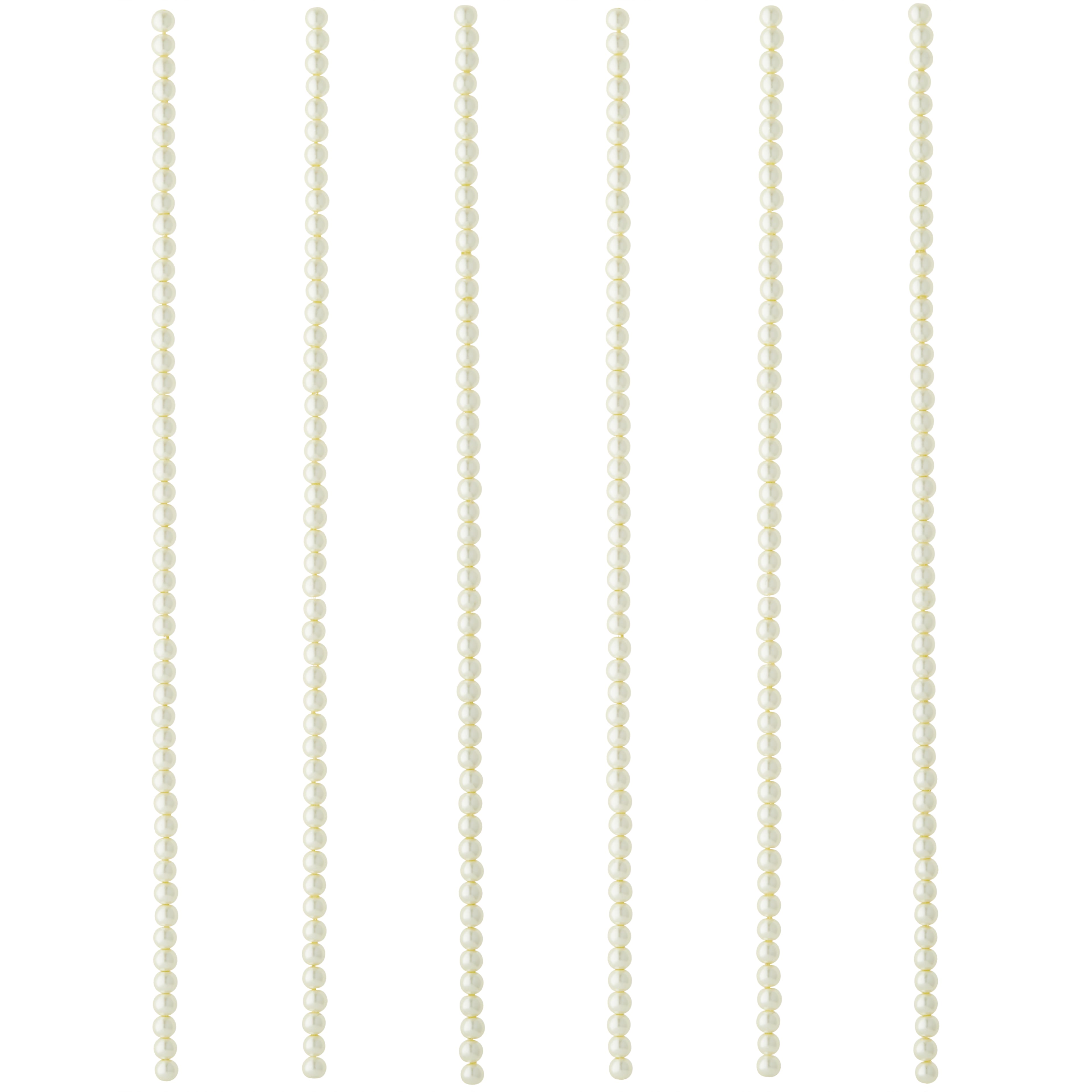 12 Packs: 6 ct. (72 total) Champagne Pearl Glass Round Beads, 4mm by Bead Landing™