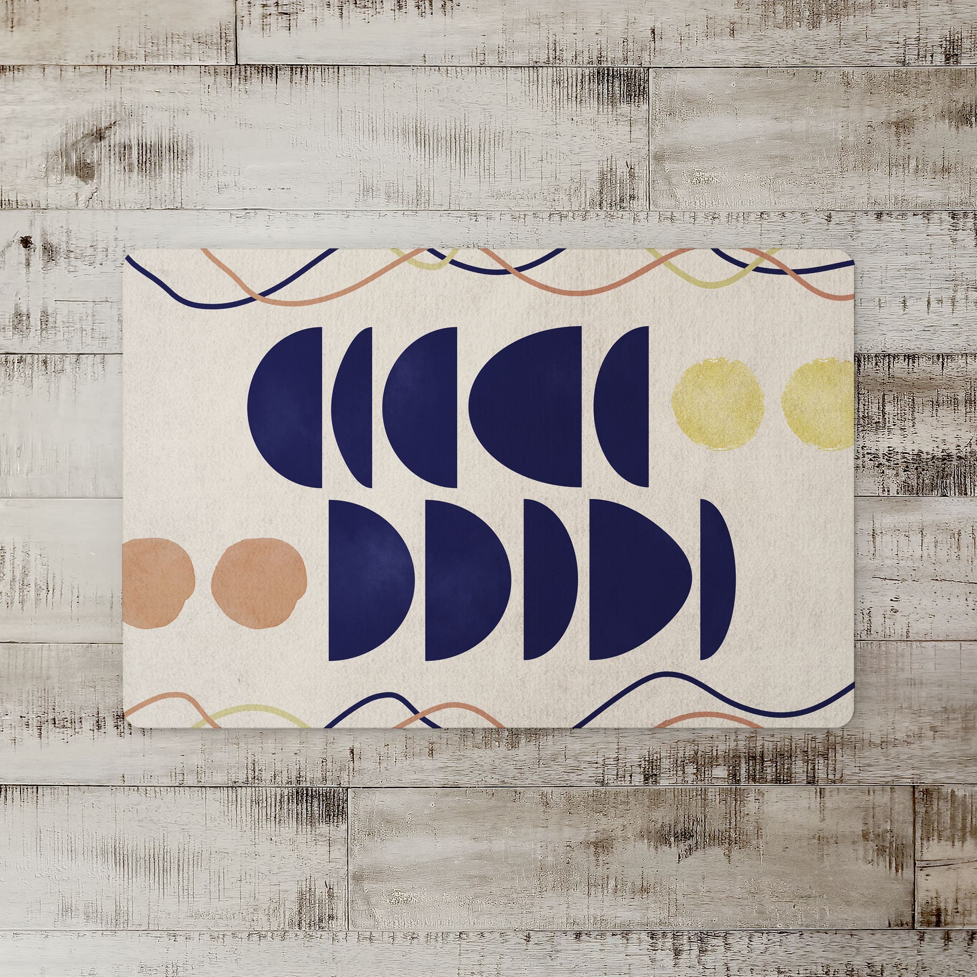 Mod Stacked Shapes 27" x 18" Floor Mat
