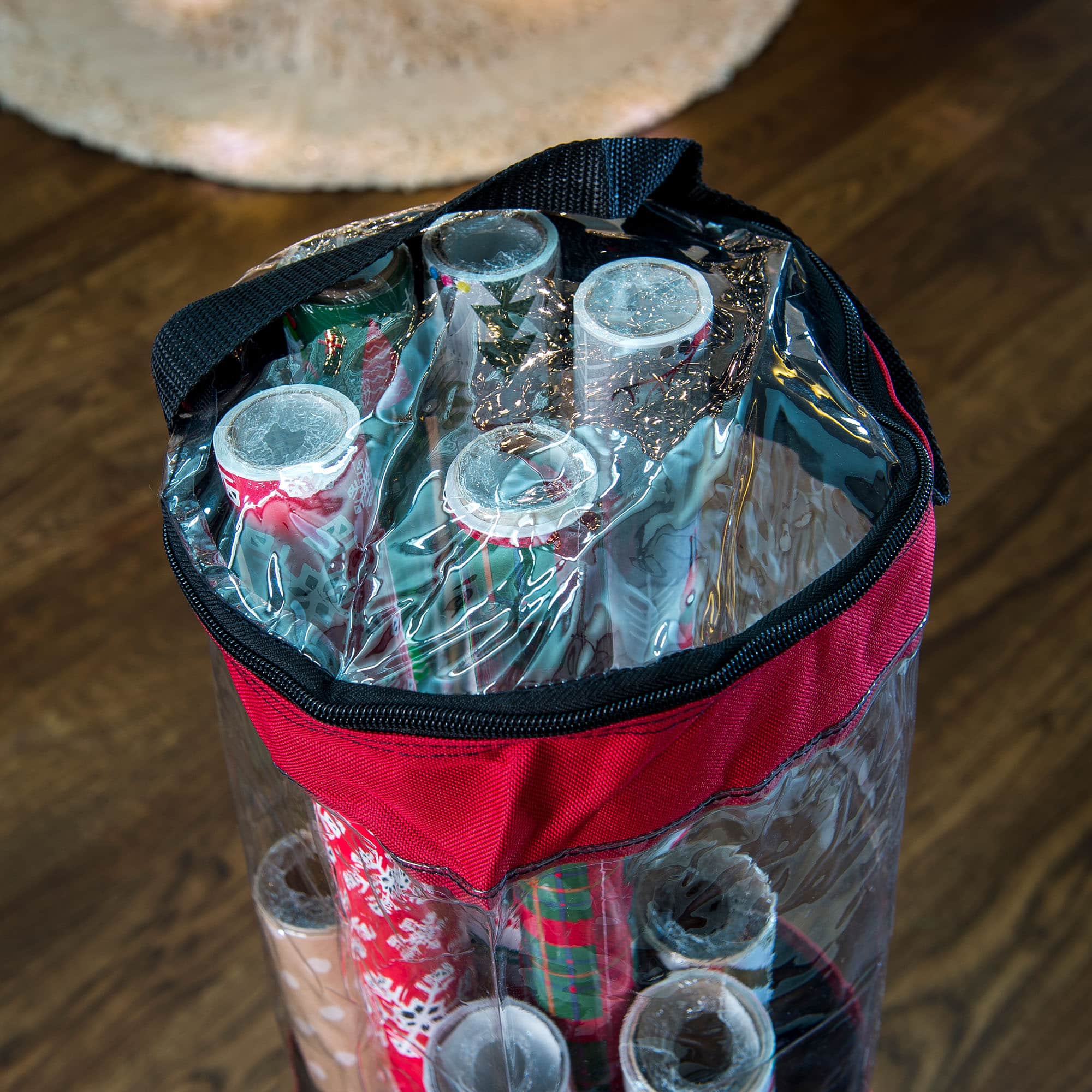 Santa's Bag Christmas Wrapping Paper Storage Container