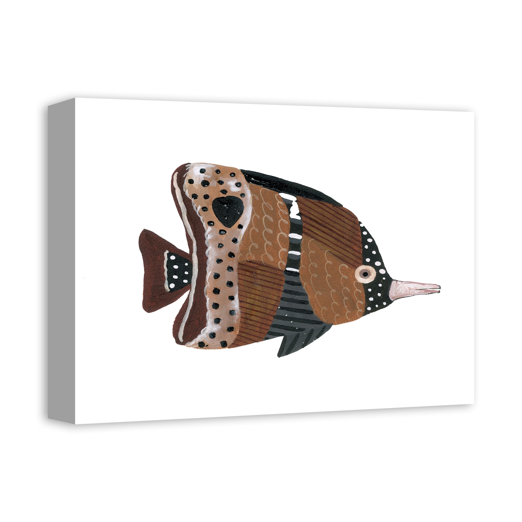 Neutral Fish With Pointy Nose 16" x 12" Canvas Wall Art