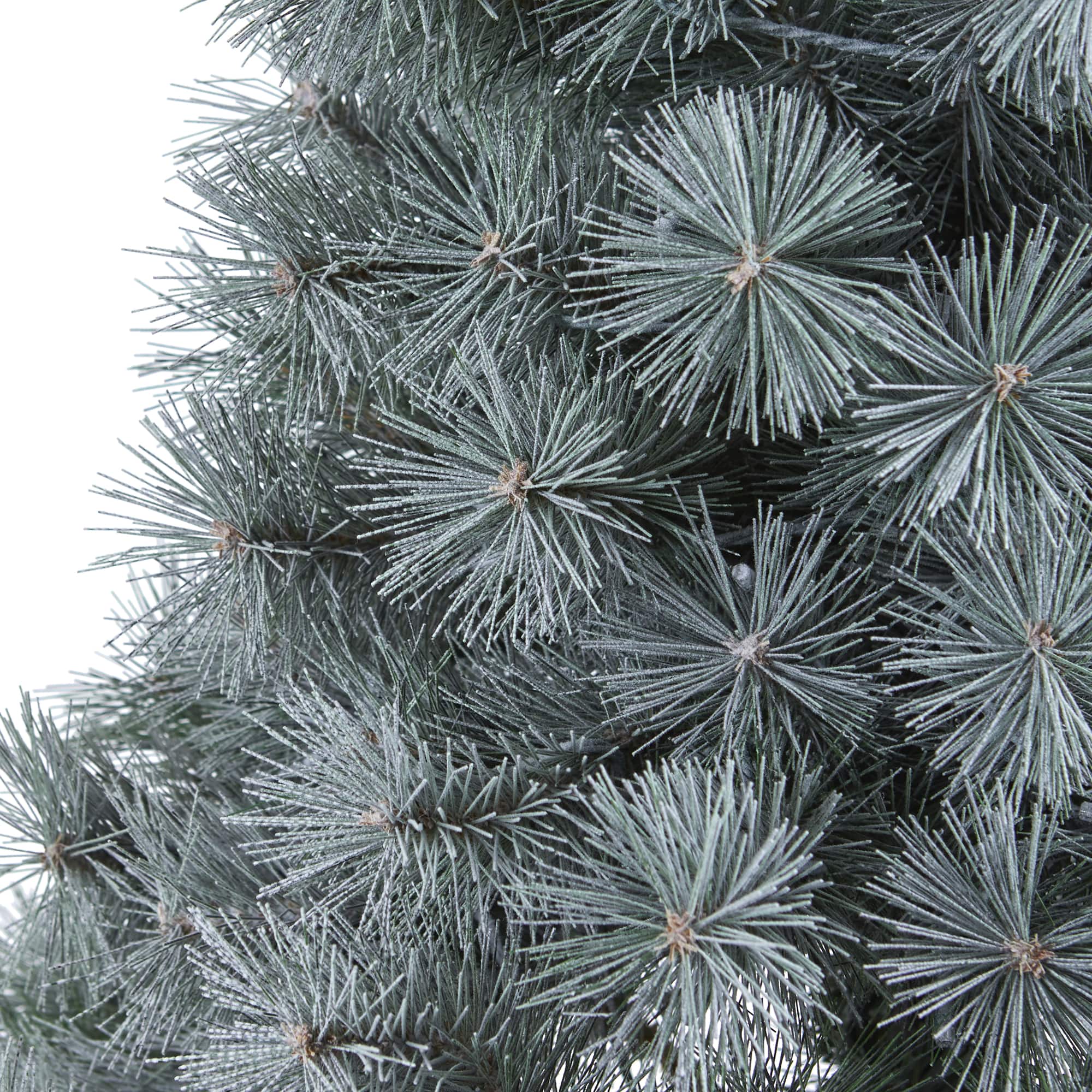 4ft. Pre-Lit Snowy Mountain Pine Artificial Christmas Tree, Blue LED Lights