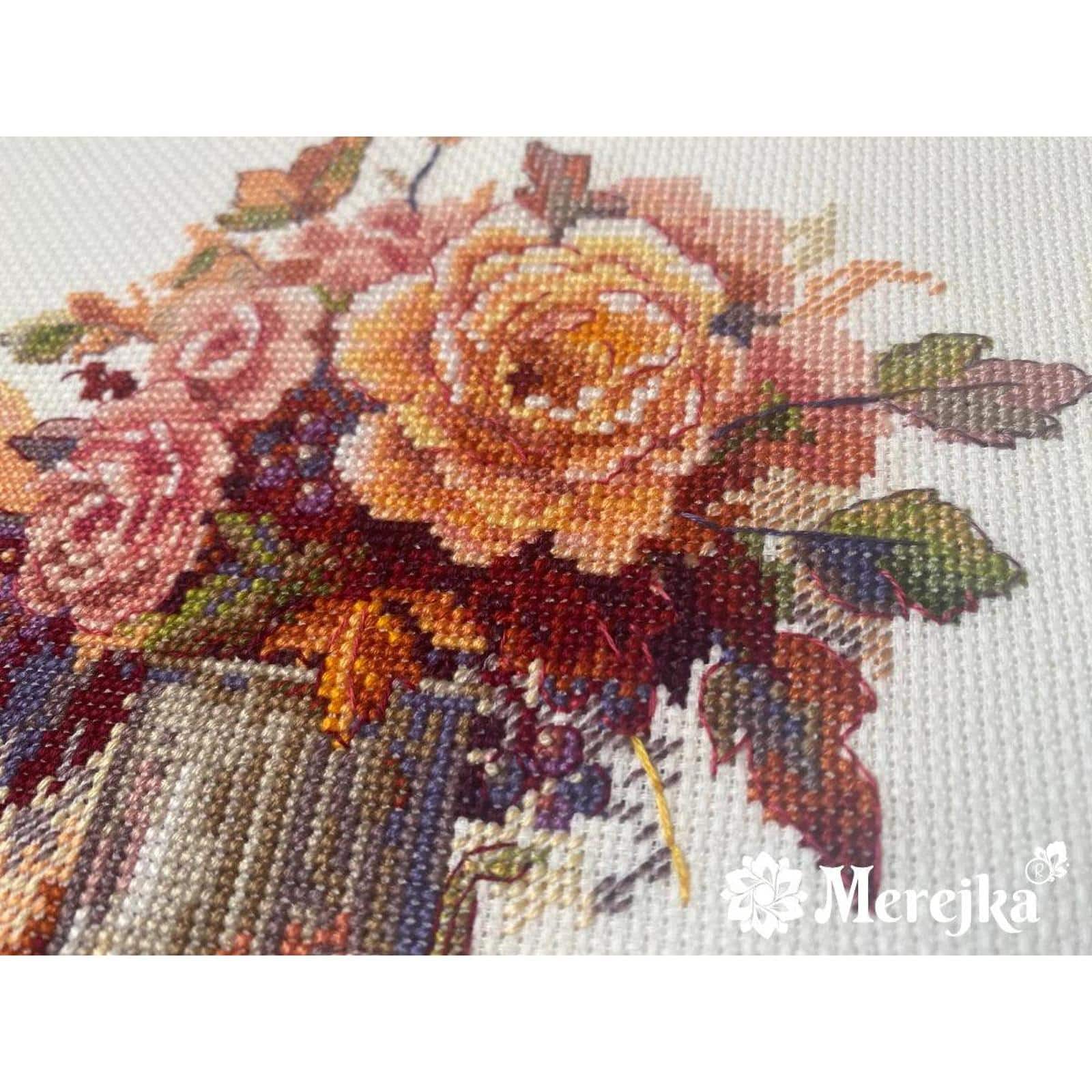 Merejka Still Life with Pumpkins Counted Cross Stitch Kit
